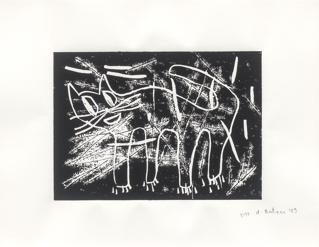 André Butzer. Untitled (cats). 2009 - 10