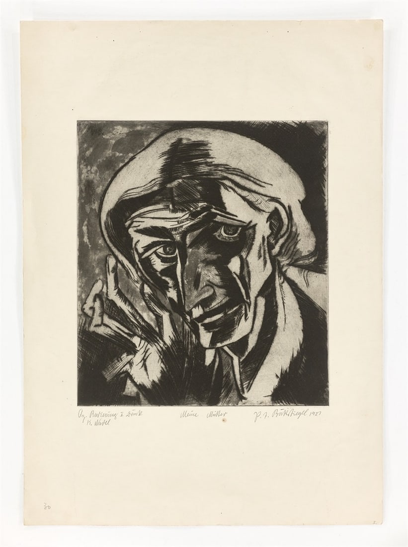 Peter August Böckstiegel. ”Meine Mutter”. 1921 - 2