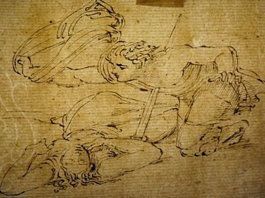 VENETIAN SCHOOL 18th.c.: VENETIAN SCHOOL, 18th. century,ink on paper.Mis: 167x146 mm.(6.6”x5.7”) ex Poli collection.