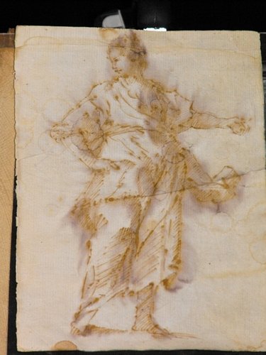 ROMAN SCHOOL: ROMAN SCHOOL 17th. century,Pen and brown ink on cream laid paper,Mis:150x200 mm. (5.9”x7.9”)