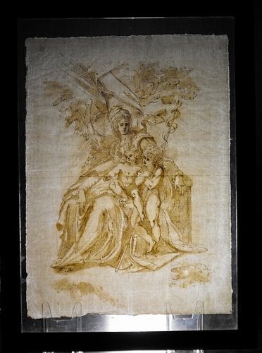 FRENCH SCHOOL 18th. C.: FRENCH SCHOOL 18th. Century, brown ink on paper.Mis:313x430 mm.(12.3”x16.9”)