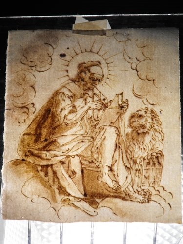 VENETIAN SCHOOL OF 18th. C.: Venetian school of 18th. century ,ink and watercolor on paper. Mis: 125x153 mm. (4.9x6")
