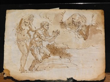 NORTHERN ITALY SCHOOL OF 16th. century: Northen Italy school of 16th. century,watercolo and brown ink on cream laid paper.mis:274x206 mm. (10.78"x8.11")