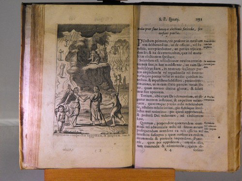 EXERCITIA S.IGNATII 1676: Exercitia S.Ignatii book, dated 1676's, 279 pages,50 engravings. Size: 200x125 mm.(7.88"x4.93")