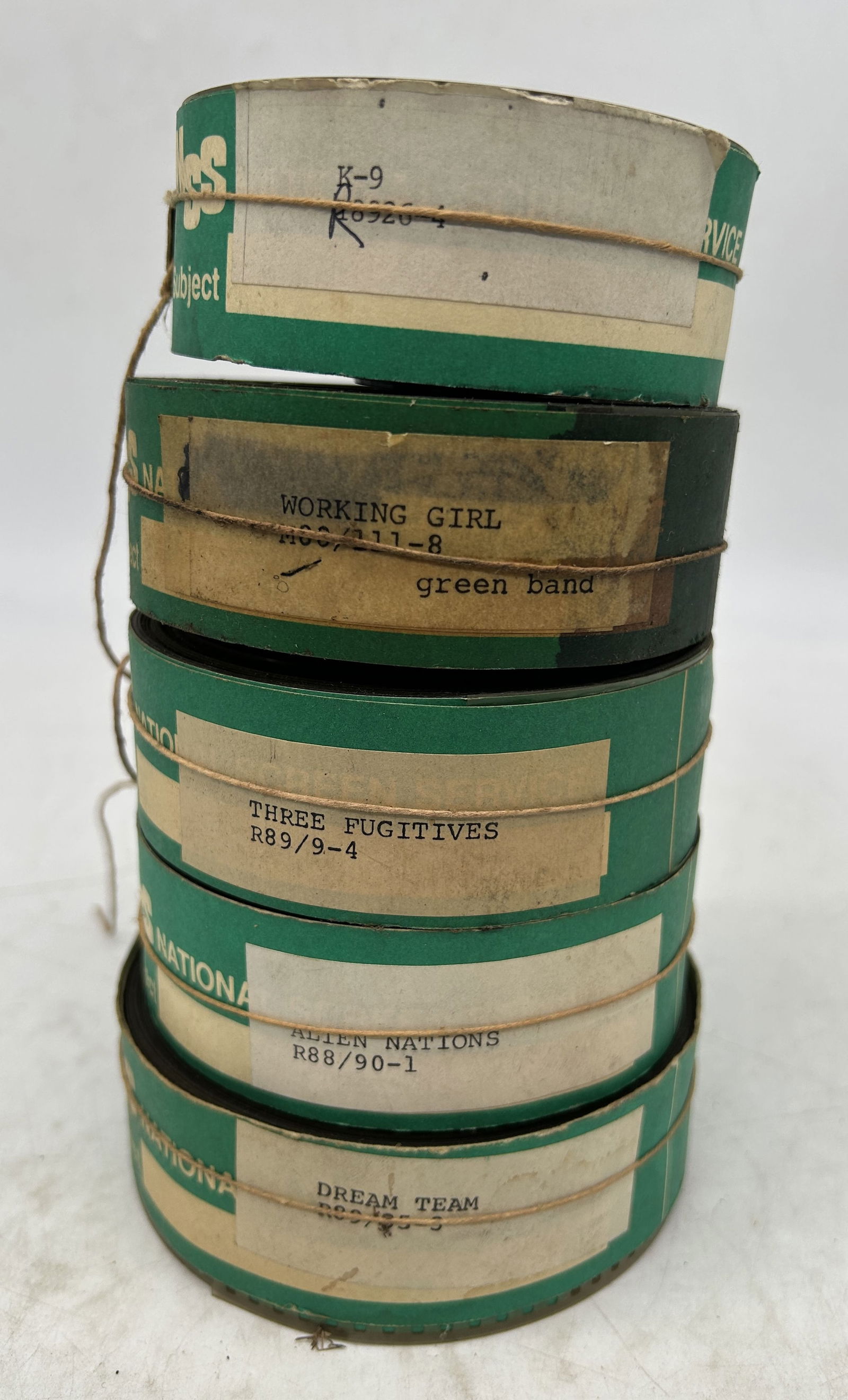 35mm Movie Trailer Films (5) Working Girl K-9 Three Fugitives Alien Nations Dream Team (1 of 4)