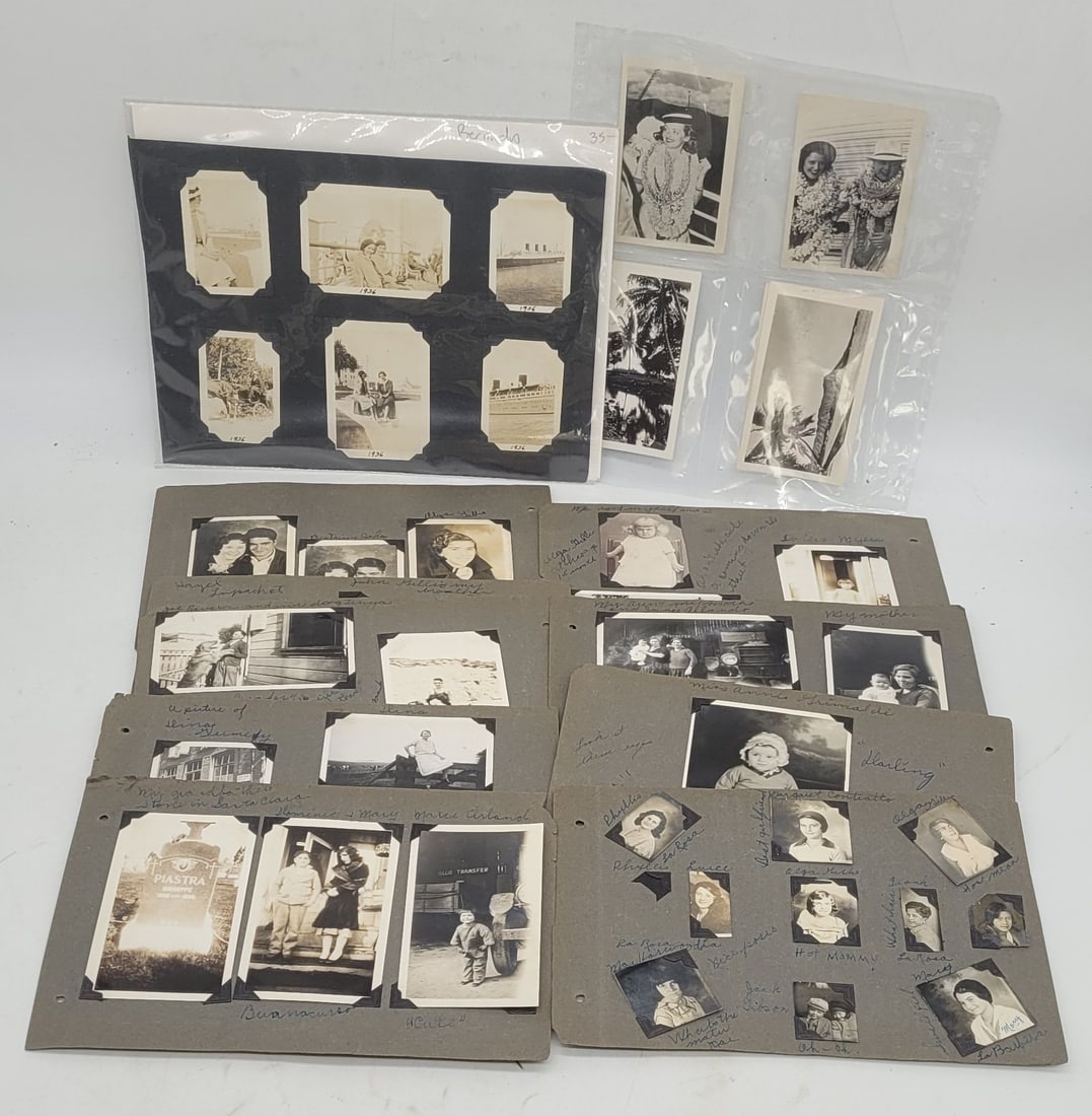 Loose Album Pages w Snapshots - Diamond Head Hawaii Italy Bermuda: Loose Album Pages w Snapshots - Diamond Head Hawaii, Italy, Bermuda -