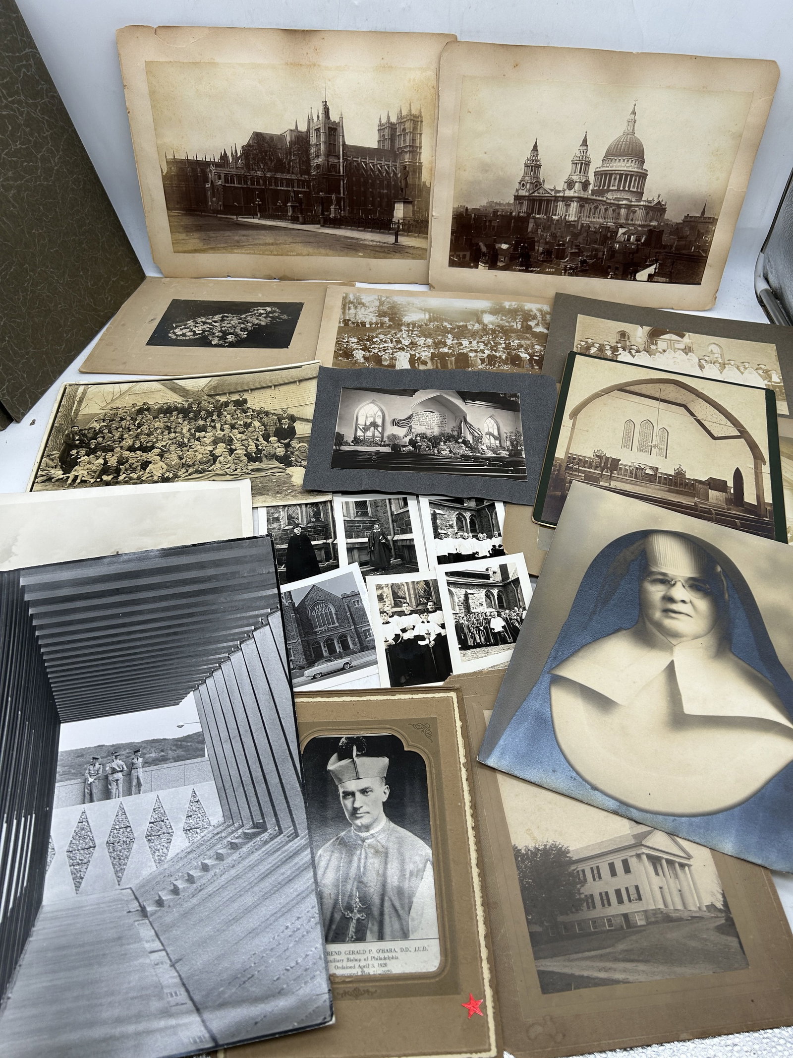 Photographs - Angel Lot All Religious Content Churches Nuns Priests: Photographs - Angel Lot All Religious Content Churches, Nuns, Priests - Sizes vary.