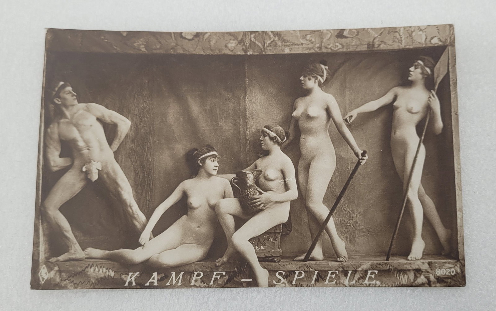 RPPC German Fight Scene Kampf Spiele 8020: RPPC German "Fight Scene" Kampf Spiele 8020 - 3.25" by 5.25"