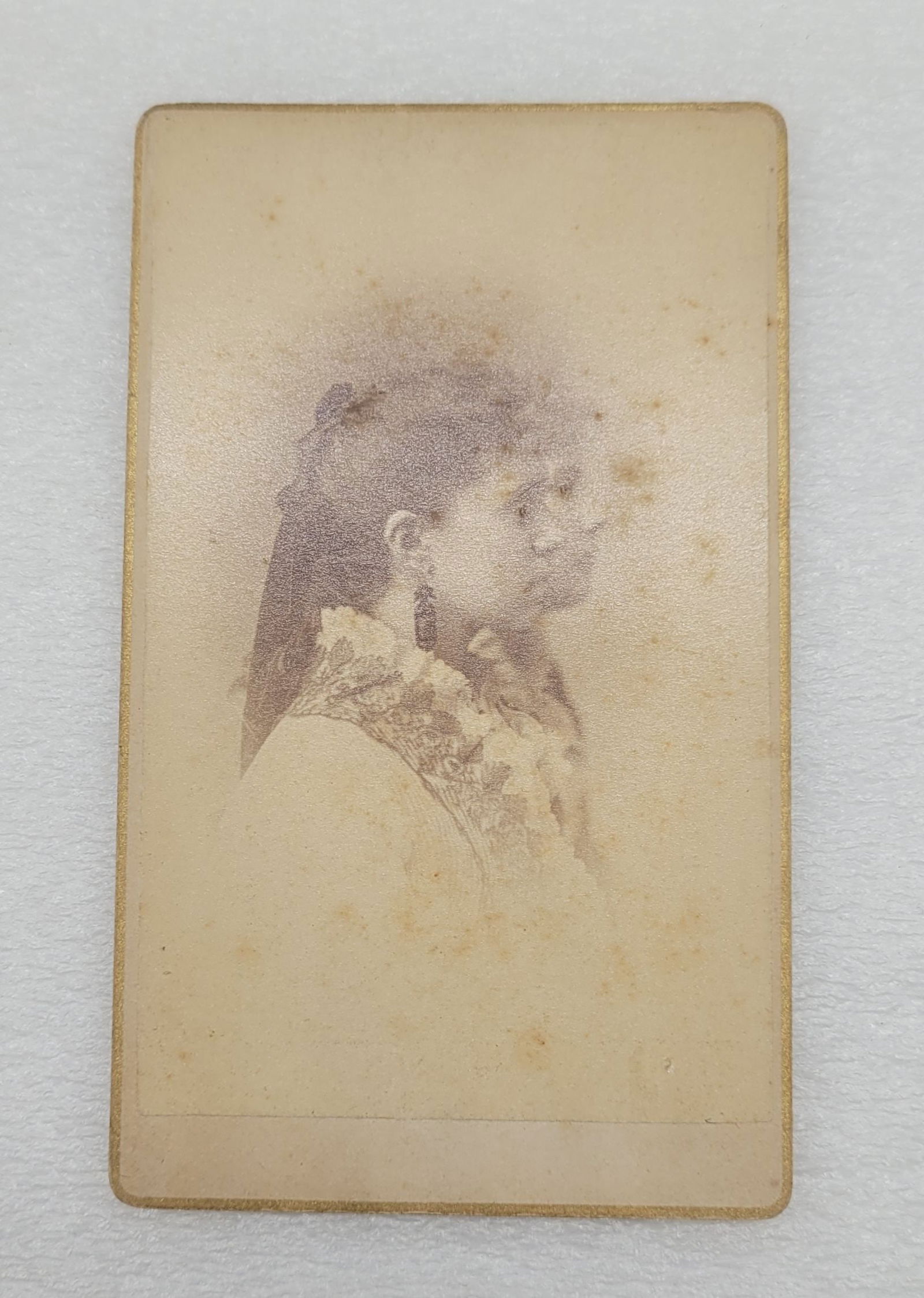 Antique Rare Double Profile CDV of Young Ladies In Profile Auburn NY (1 of 4)