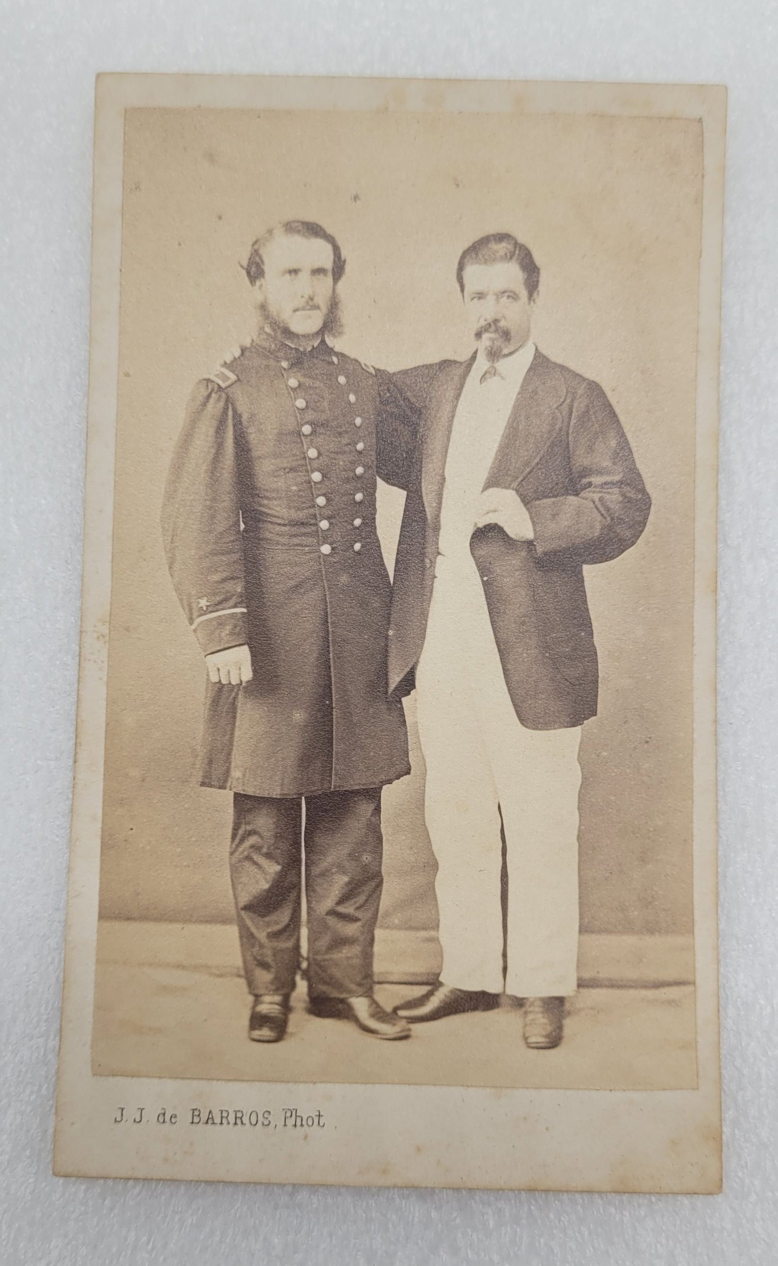 CDV of Civil War Era Military Man & Other: CDV of Civil War Era Military Man & Other - 2.5" by 4".