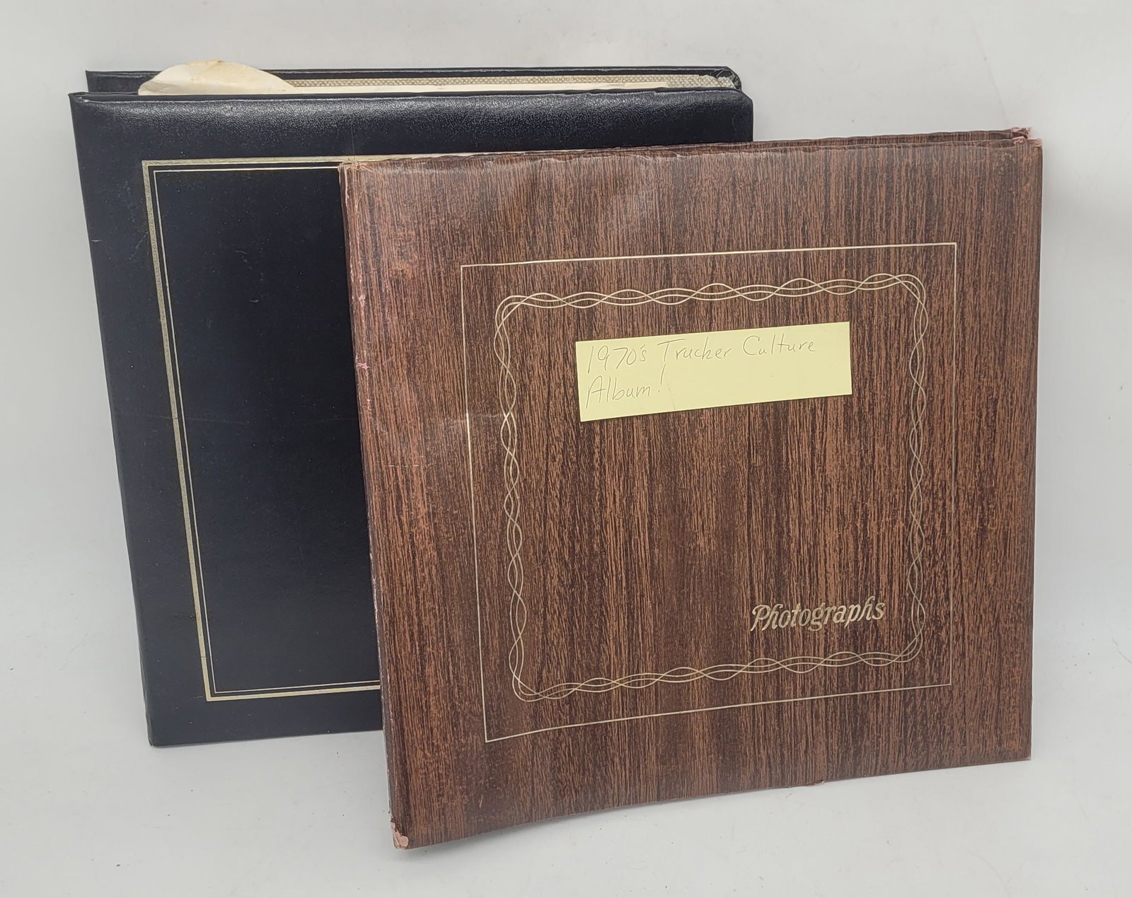 Photograph Albums - 1970s Trucker Album & Family Album 1930s-70s: Photograph Albums - 1970s Trucker Album & Family Album 1930s-70s - 12.25" by 12".