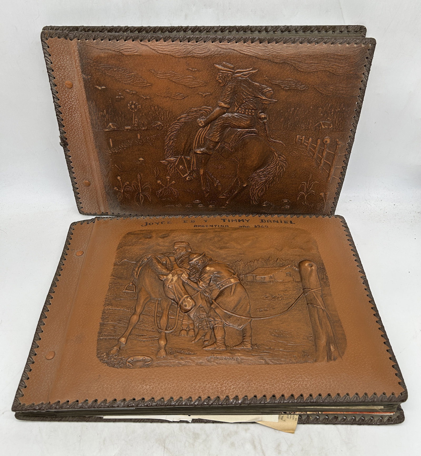 Scrapbook/Photo Albums (2) Coins Argentina Locations: Scrapbook/Photo Albums (2) Coins, Argentina Locations - 16.5" by 11.5".