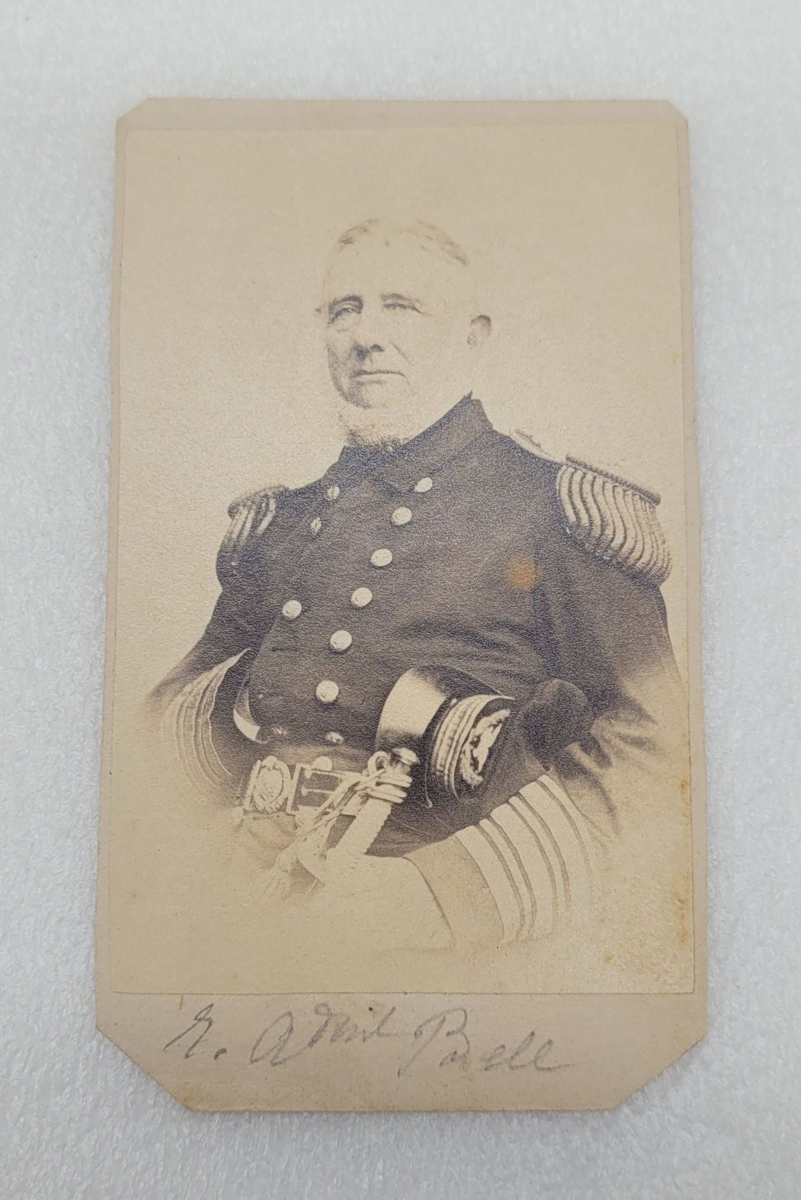 CDV of Charles H Bell B.F. Pease Lima Backstamp: CDV of Charles H Bell B.F. Pease Lima Backstamp - 2.25" by 4".