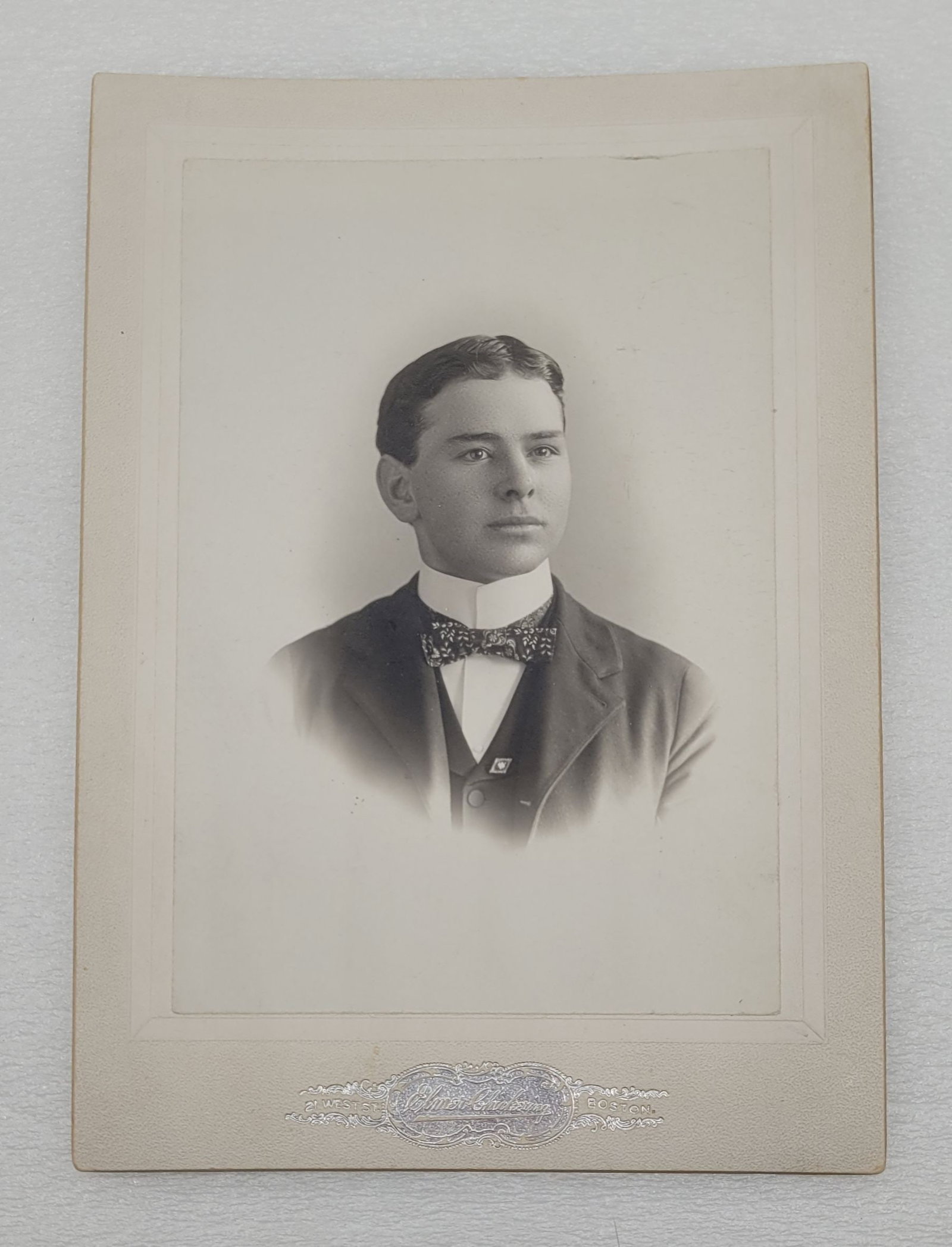 Philip Patey 1898 "Phil" Dartmouth Baseball 1895-98 Cabinet Card: Philip Patey 1898 "Phil" Dartmouth Baseball 1895-98 Cabinet Card - 7.25" by 5".