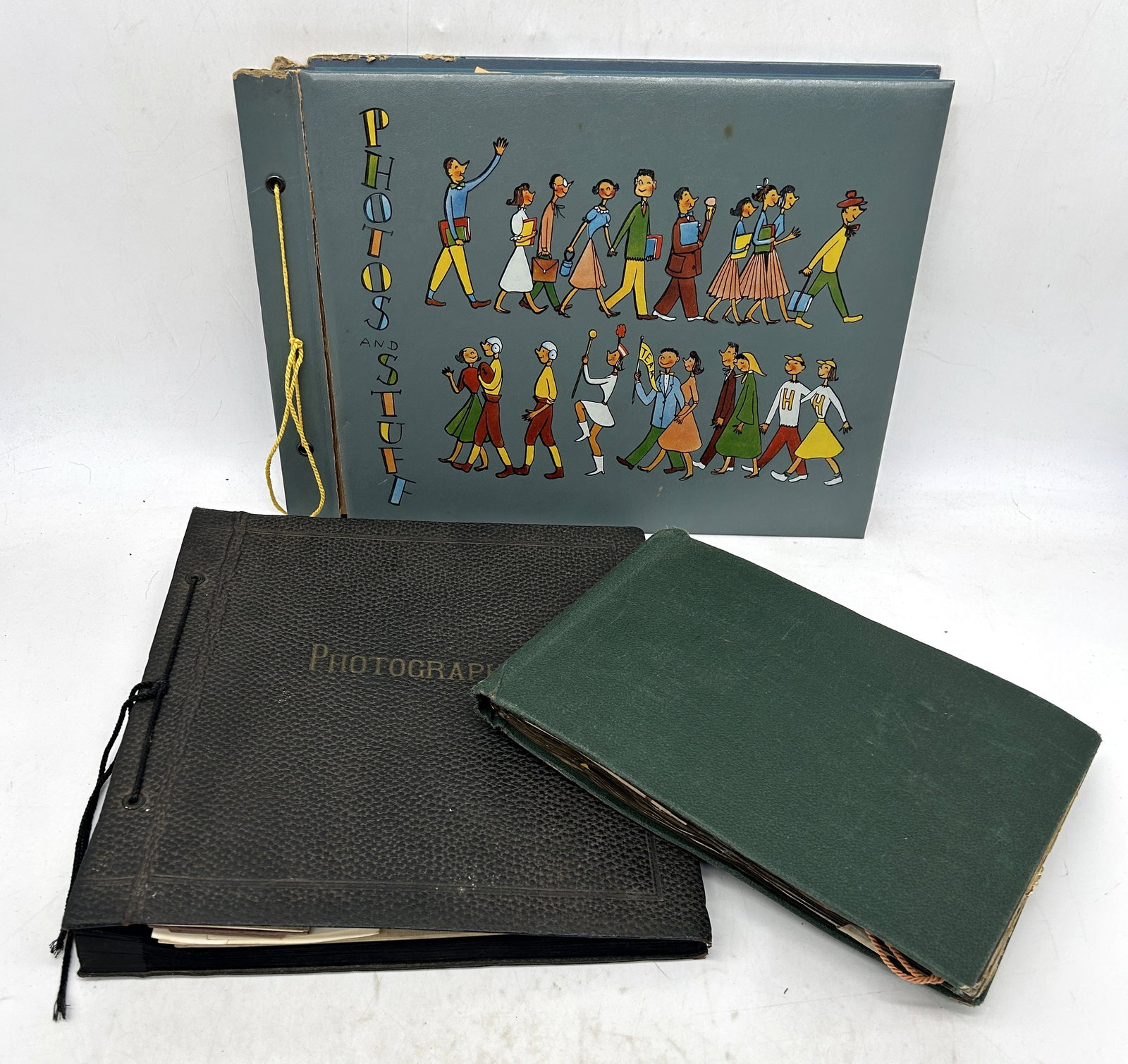 Photograph Albums - One Scrapbook/Photos 2 Partial Albums: Photograph Albums - One Scrapbook/Photos, 2 Partial Albums - Mixed sizes.