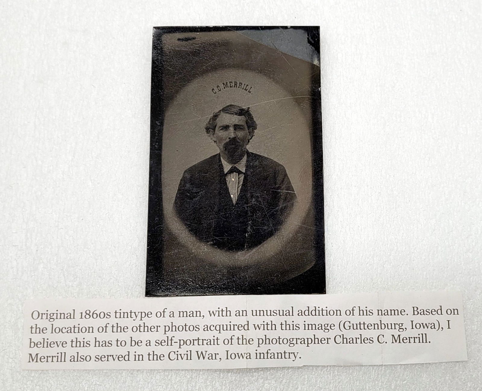 Tintype of C.C. Merrill Photographer Self-Portrait (1 of 6)