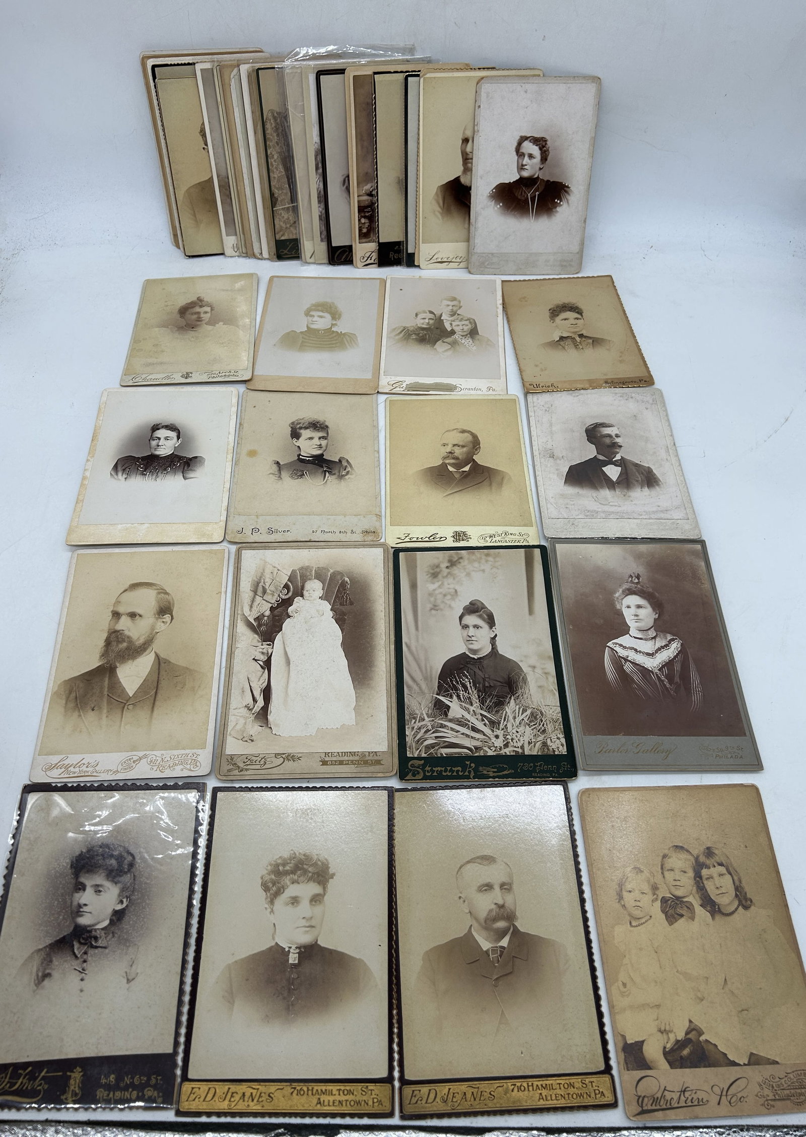Cabinet Cards (40+) Pennsylvania Photographers: Cabinet Cards (40+) Pennsylvania Photographers - 4.25" by 6.5"