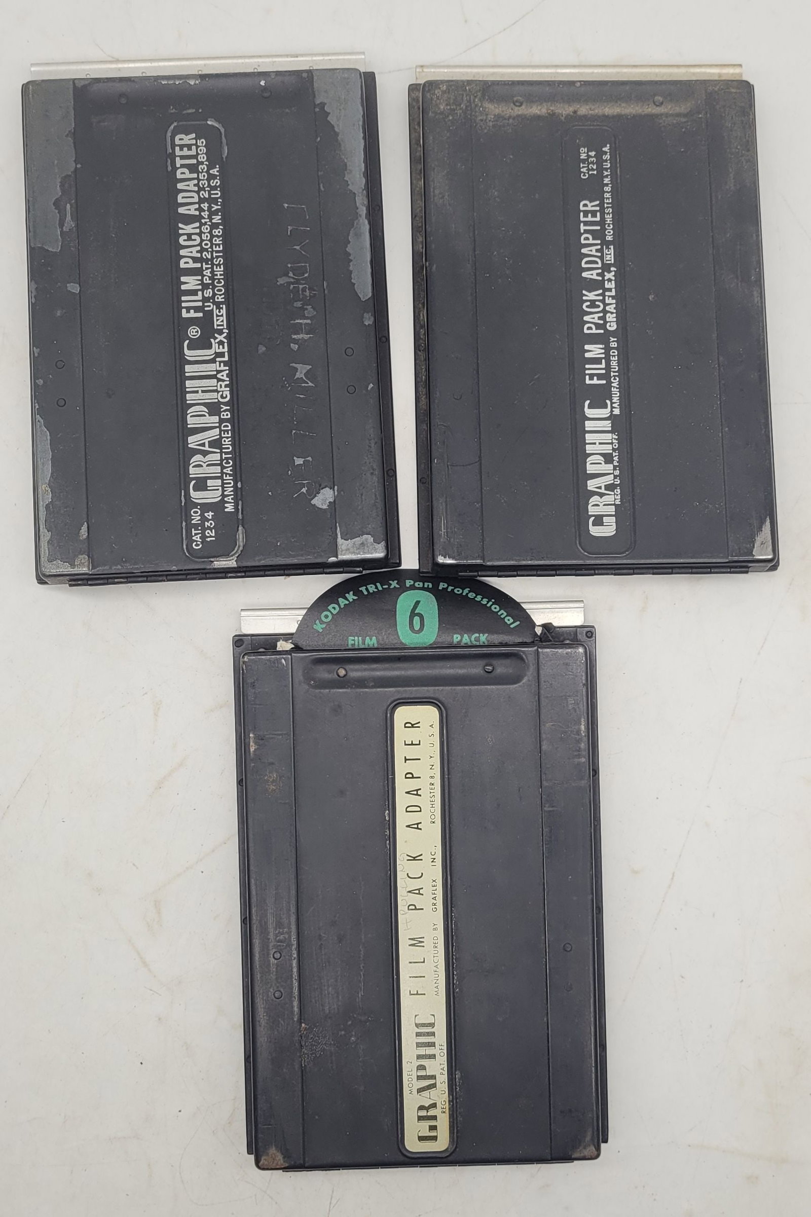 Kodak Graphic Film Pack Adapter Model 2 (1) & No.1234 (2): Kodak Graphic Film Pack Adapter Model 2 (1) & No.1234 (2) -