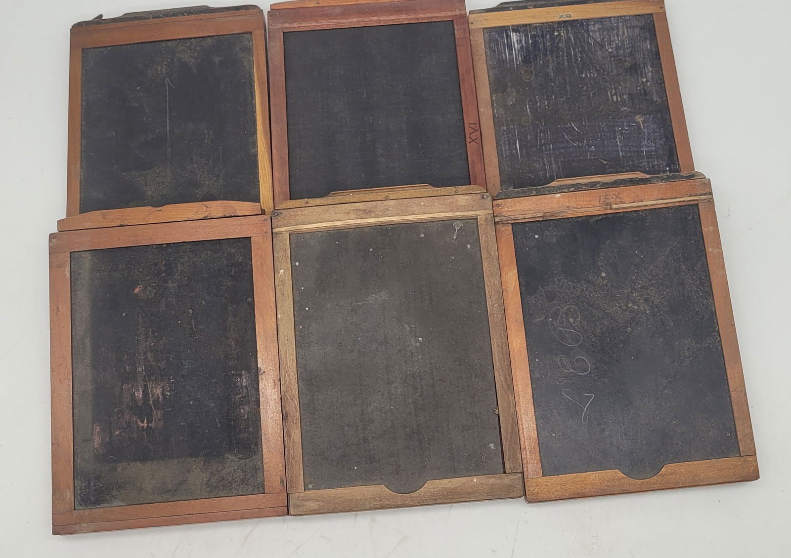 Wooden Framed Film Holders (6) Unmarked Camera Sheet Film Holders Dark Slides (1 of 5)
