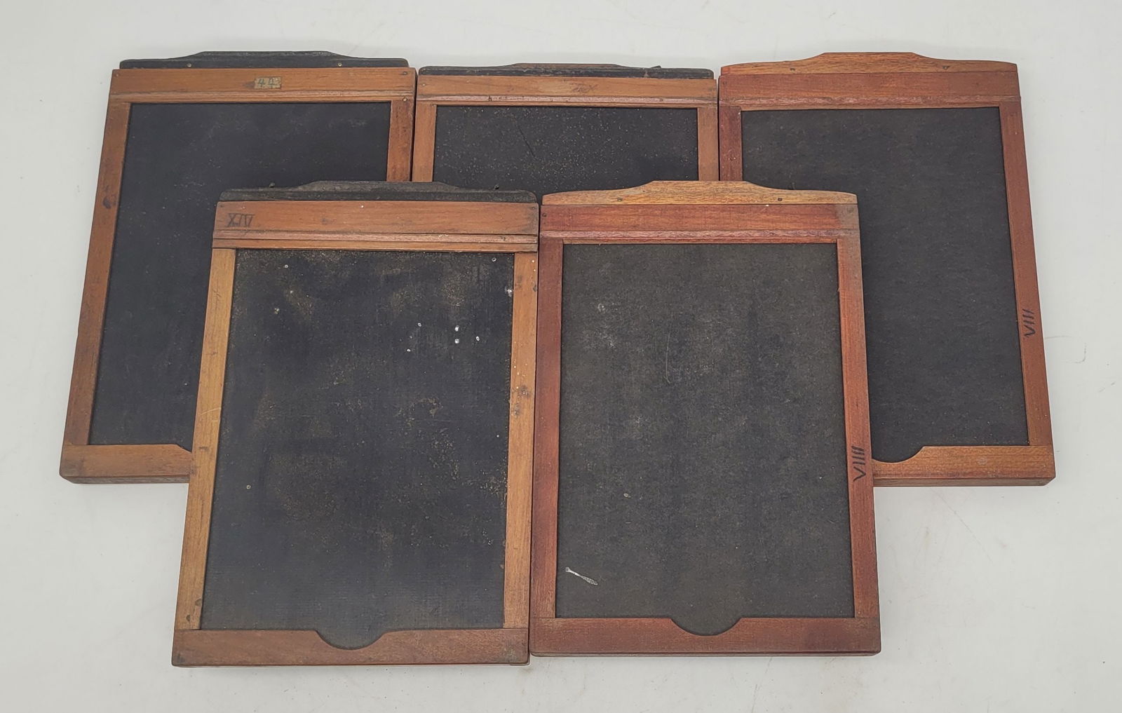 Wooden Framed Film Holders (5) Unmarked Camera Sheet Film Holders Dark Slides (1 of 4)
