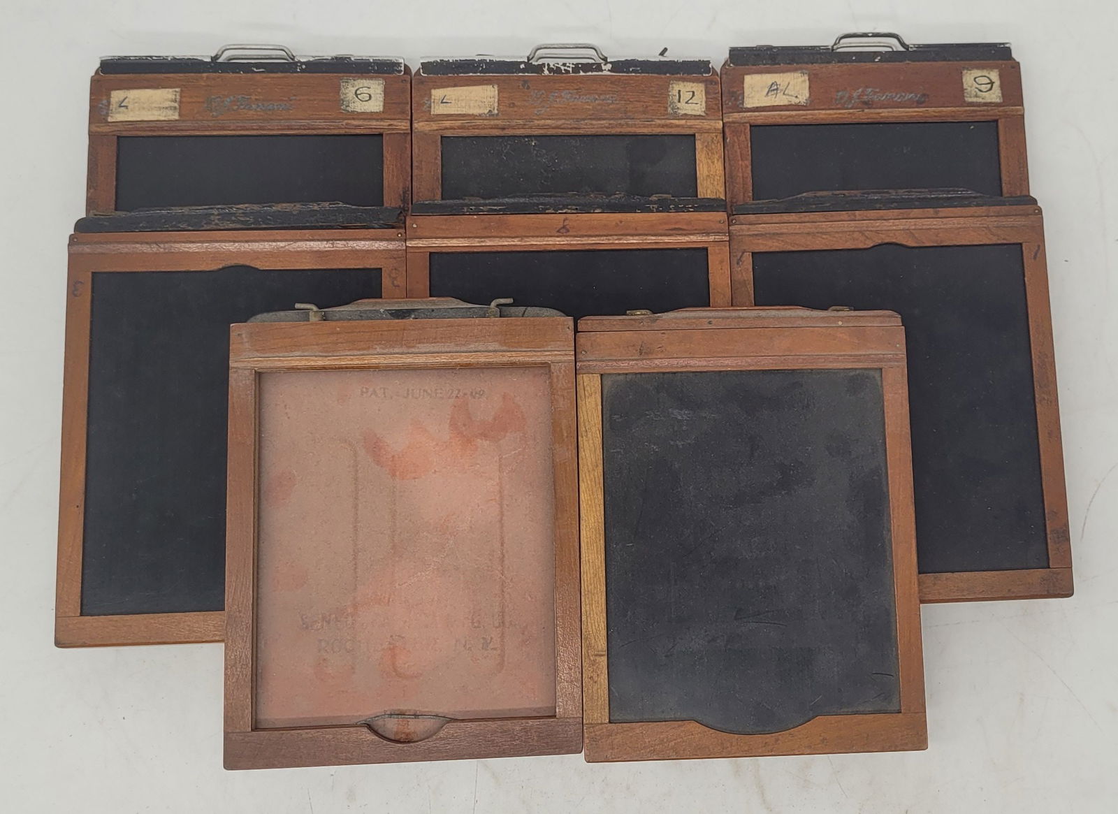 4x5 Wooden Framed Film Holders (8) Unmarked Camera Sheet Film Holders Dark Slides (1 of 6)