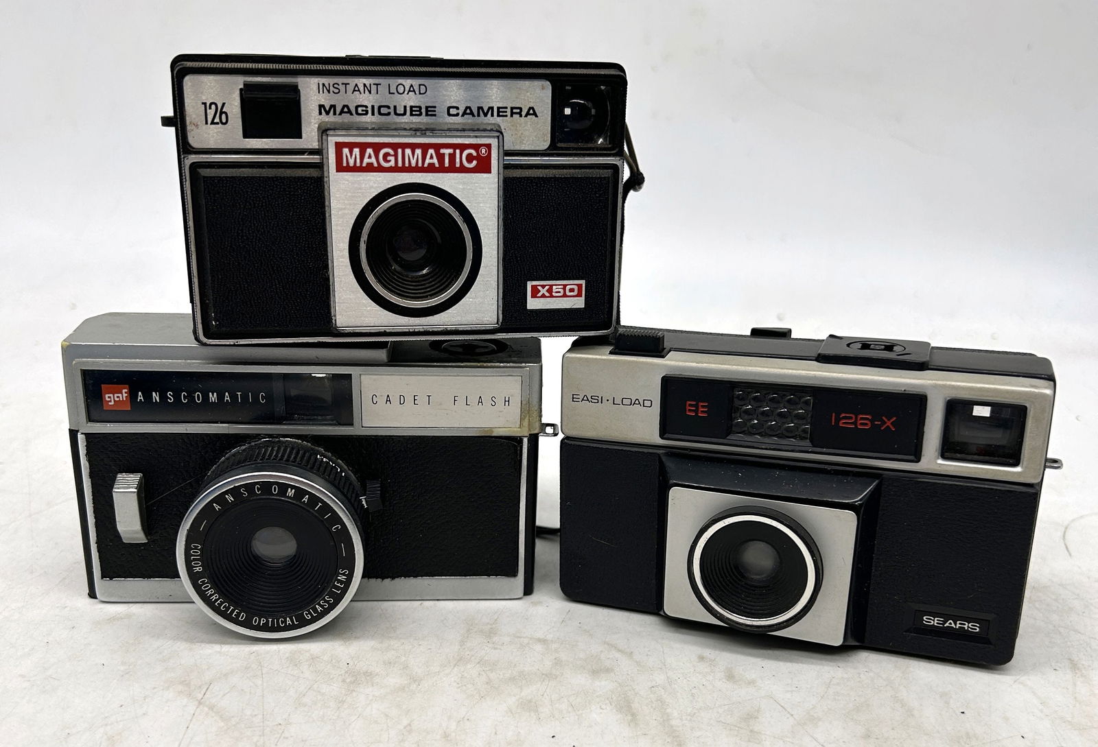 Magimatic X50 GAF Anscomatic Sears Easy Load 126-X Cameras (1 of 3)