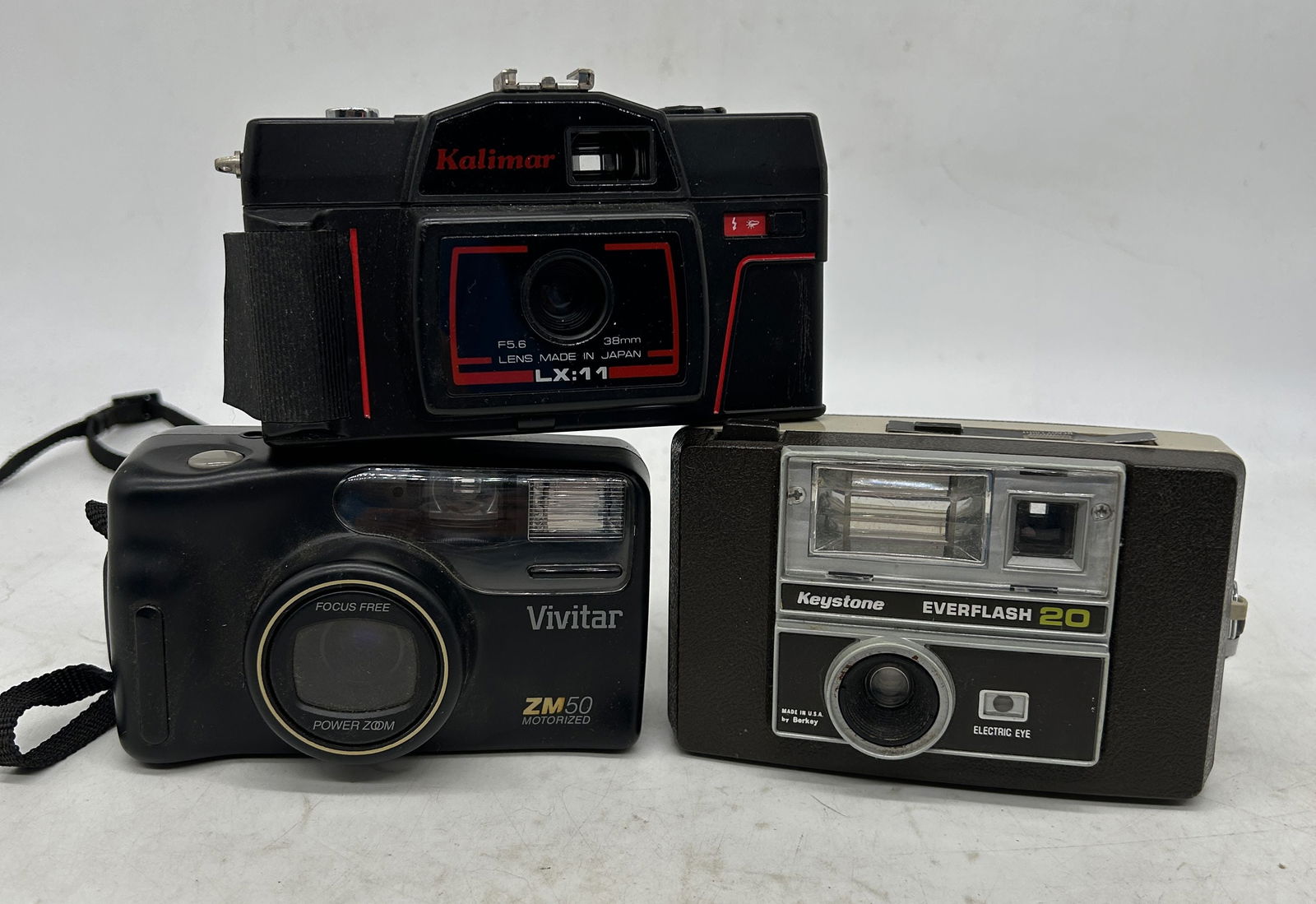 Keystone Everflash 20 Vivitar ZM50 Kalimar Film Cameras (1 of 3)