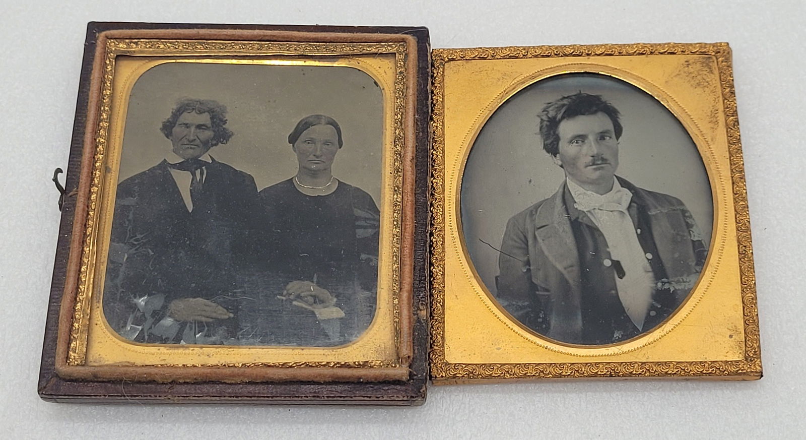 Ambrotypes (2) Half Cased Man & Woman Uncased Man (1 of 9)