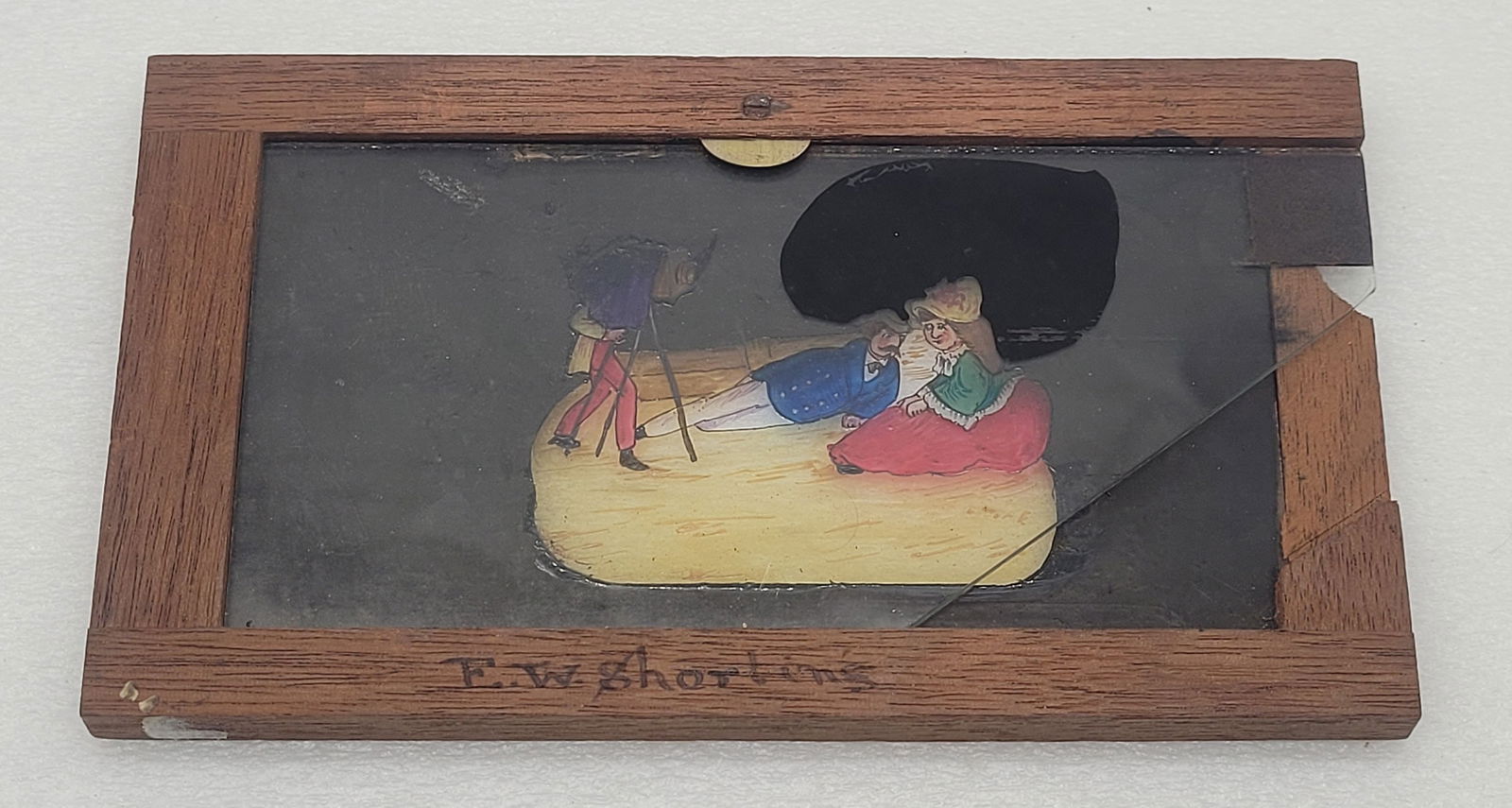 Antique Mechanical Magic Lantern Slide Donkey Reveal #1 (1 of 7)