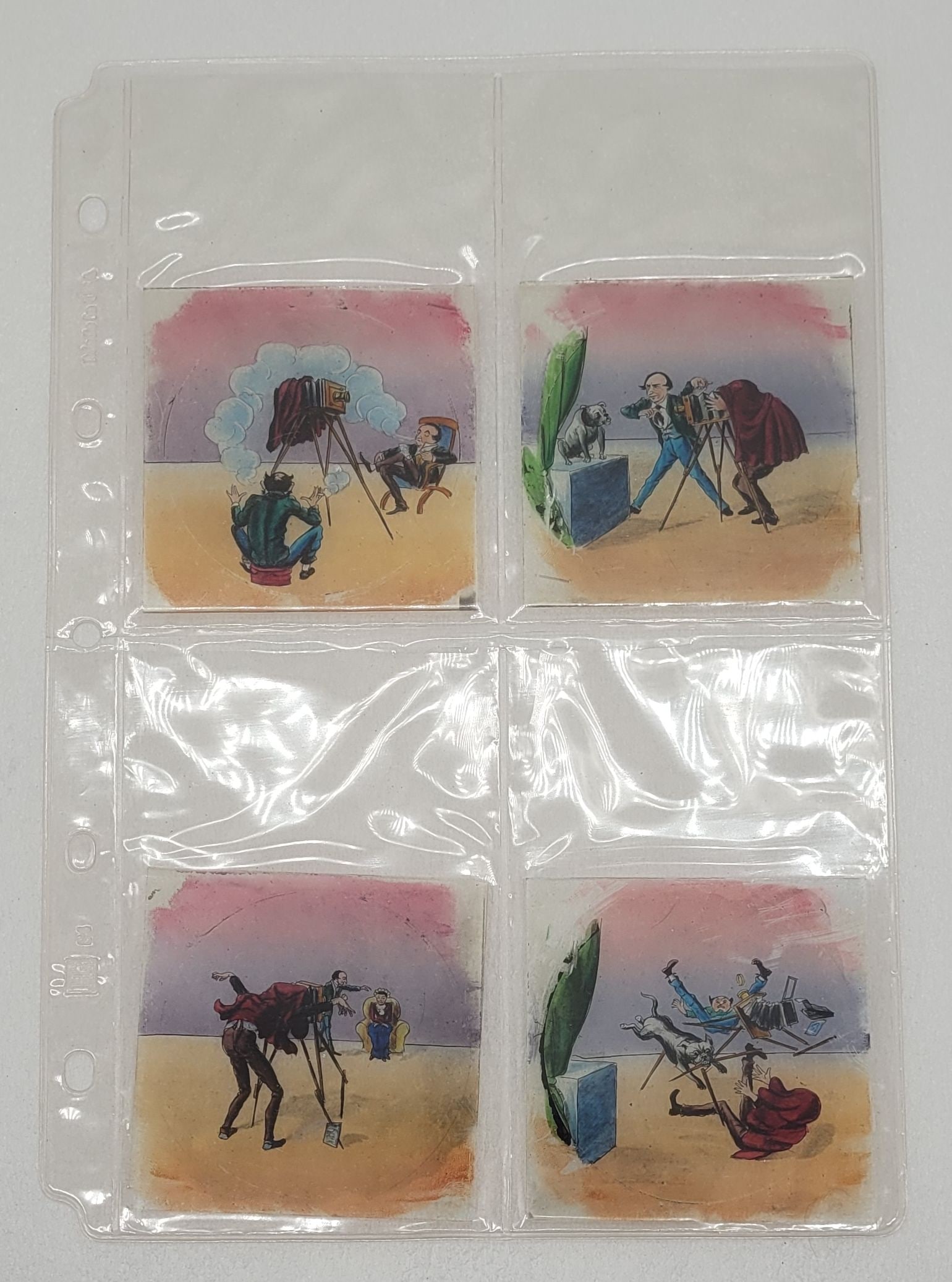 Antique Magic Lantern Slides (4) Photography Scenes Humorous Dog Scene (1 of 12)