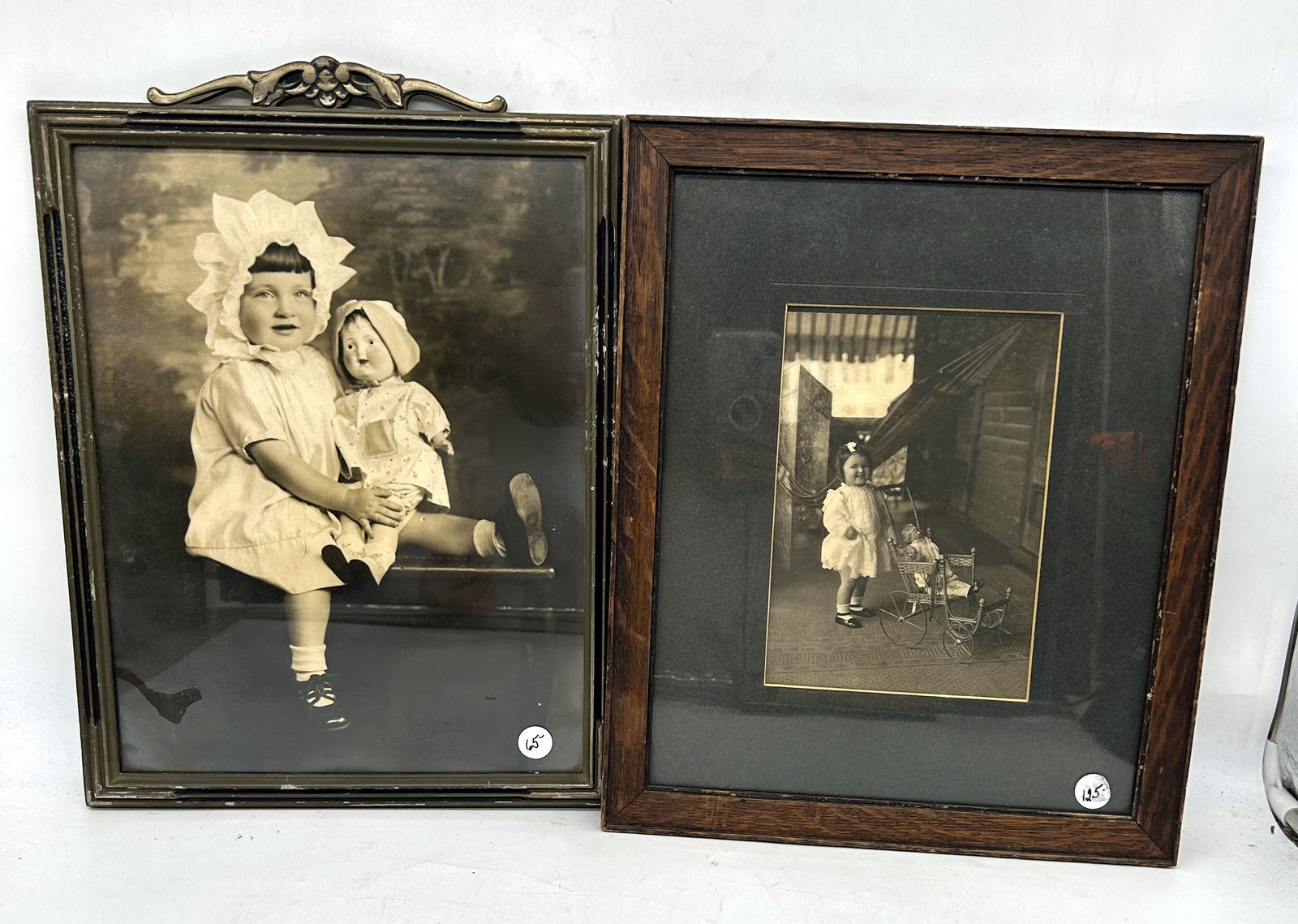 Framed - Little Girls w Dolls (2): Framed - Little Girls w Dolls (2) - 14.5" by 12.25"