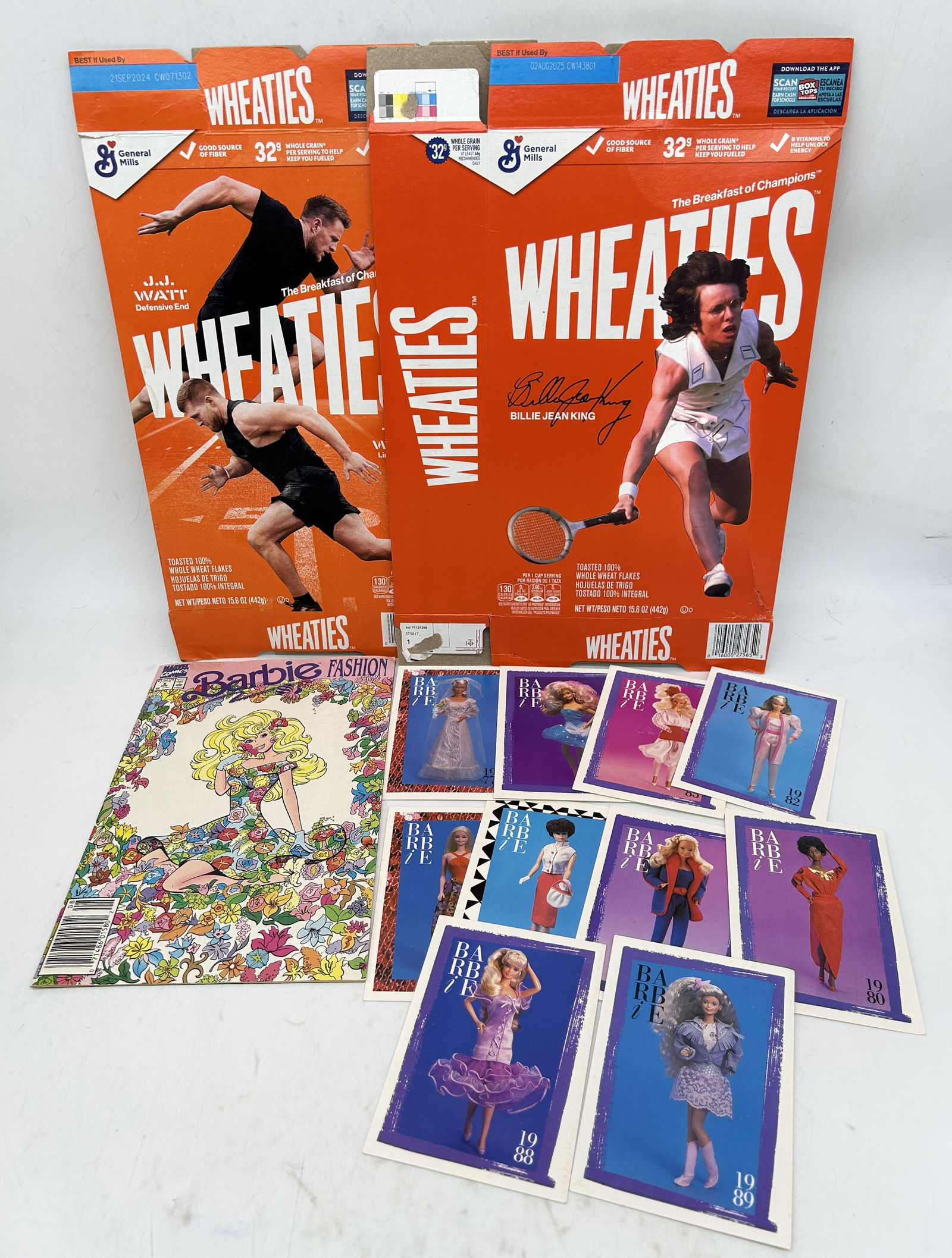 1990 Mattel Barbie Fashion Cards & Barbie Fashion Comic Book Vol 1 No 8 Wheaties Boxes: 1990 Mattel Barbie Fashion Cards & Barbie Fashion Comic Book Vol 1 No 8 Wheaties Boxes.