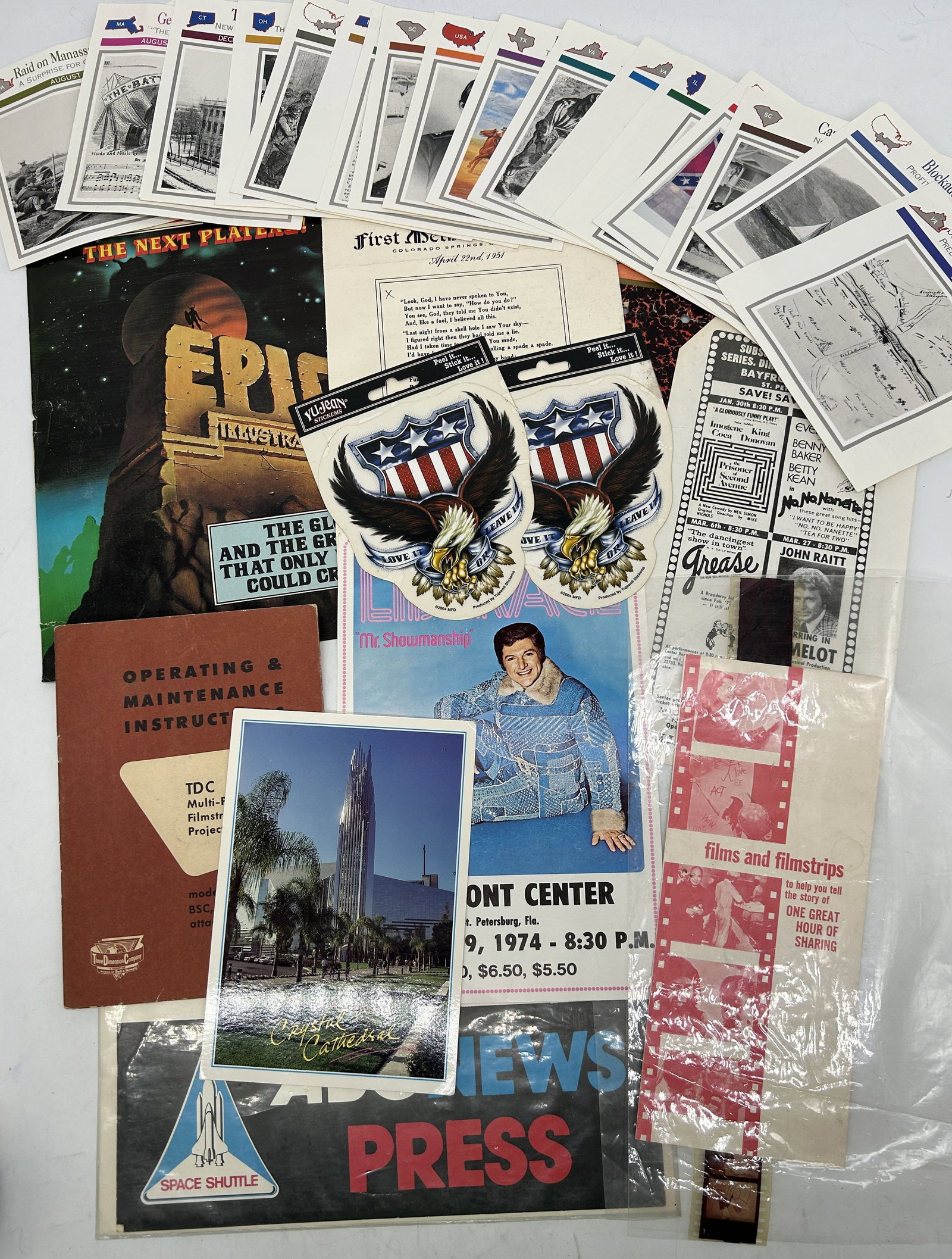 Mixed Ephemera Filmstrip & Slide Projecors Liberace ABC News Space Shuttle: Mixed Ephemera Filmstrip & Slide Projecors Liberace ABC News Space Shuttle. various sizes