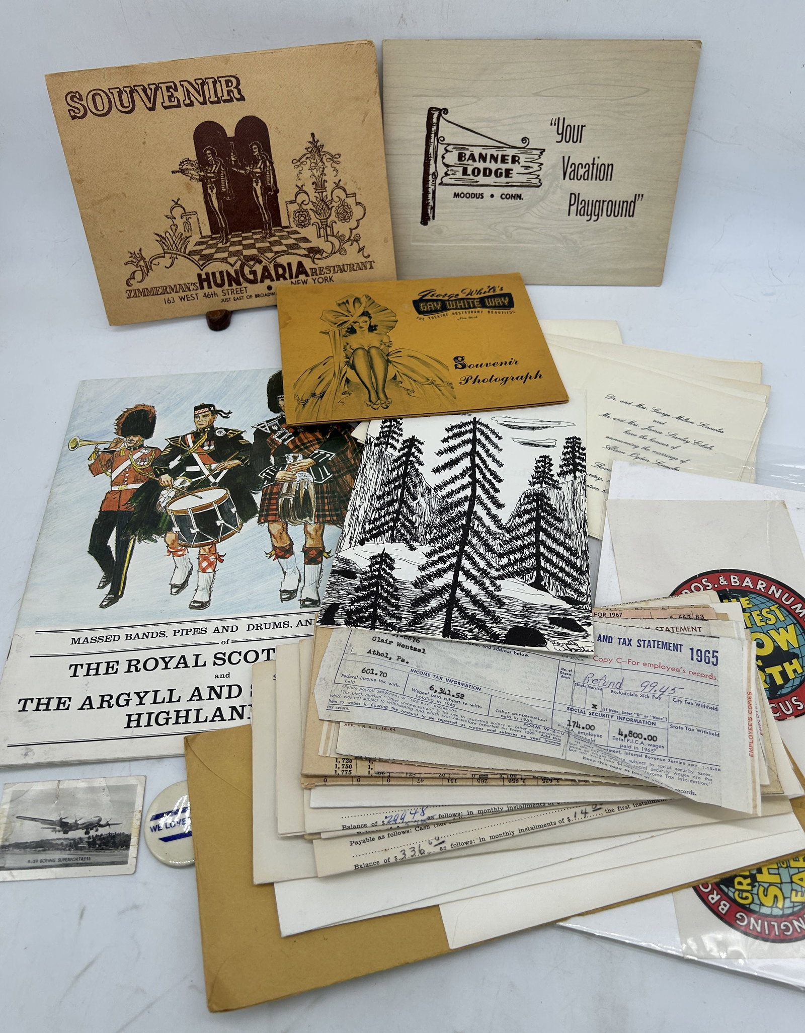 Wentzel Lease Documents Souvenir Photographs Goodwill Gala 1989 Program Royal Scots Greys Program: Wentzel Lease Documents Souvenir Photographs Goodwill Gala 1989 Program Royal Scots Greys Program Marriage Announcements . various sizes
