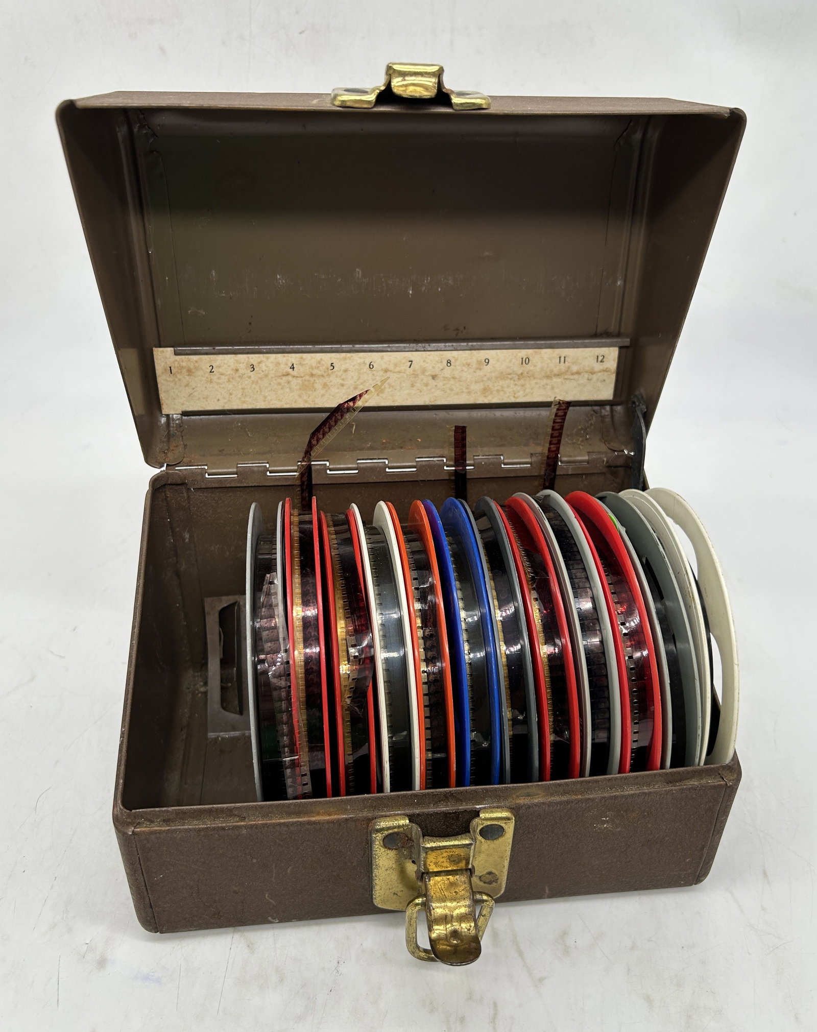 Adult Content 8mm Films (12) In Metal Film Storage Case: Adult Content 8mm Films (12) In Metal Film Storage Case .