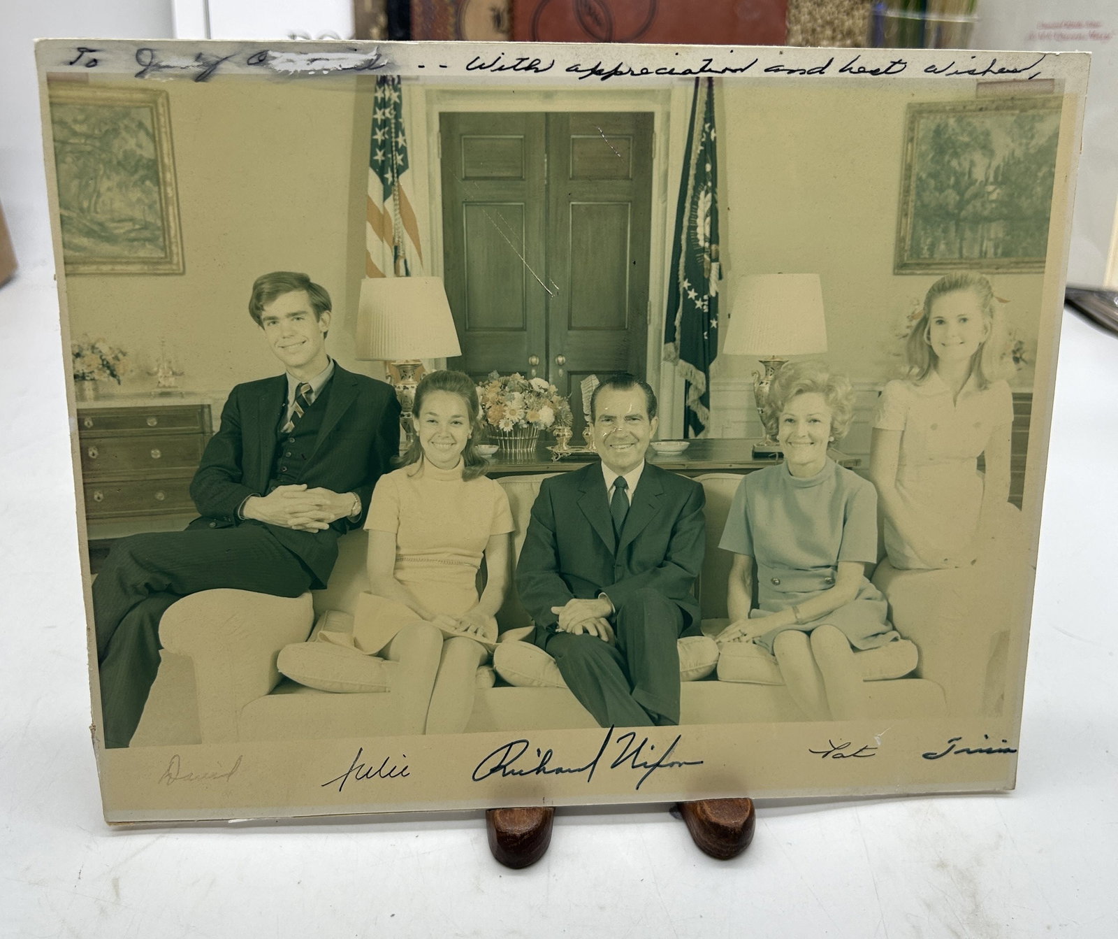 Richard Nixon Family Portrait White House Photo 1969: Richard Nixon Family Portrait White House Photo 1969. 9.75" by 8"