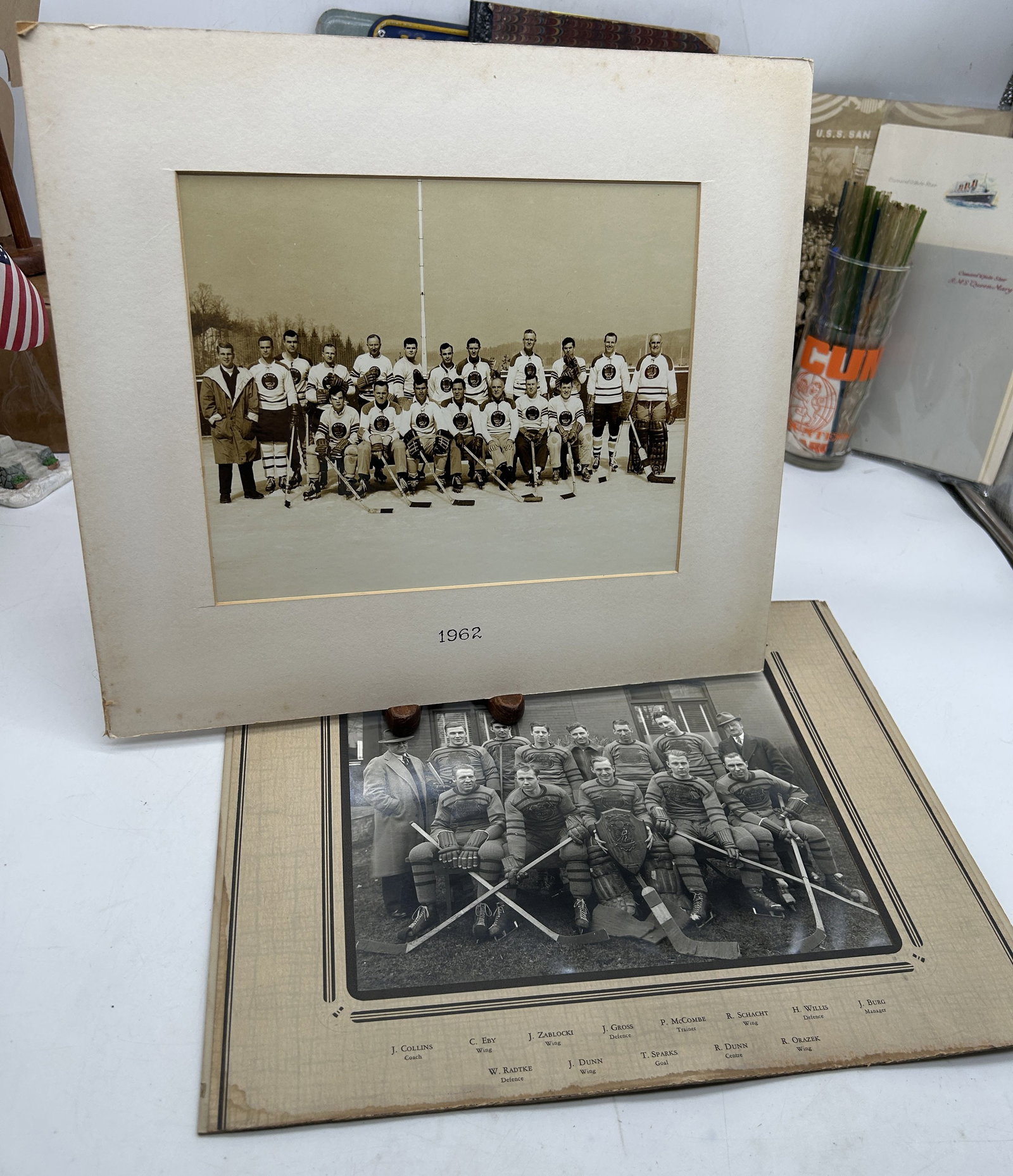1939/40 Lang Tanning Co Senior B Industrial Hockey Champions Team Photo 1962 Beaver Dam Hockey Team: 1939/40 Lang Tanning Co Senior B Industrial Hockey Champions Team Photo 1962 Beaver Dam Hockey Team Photo. approx 14" by 11".