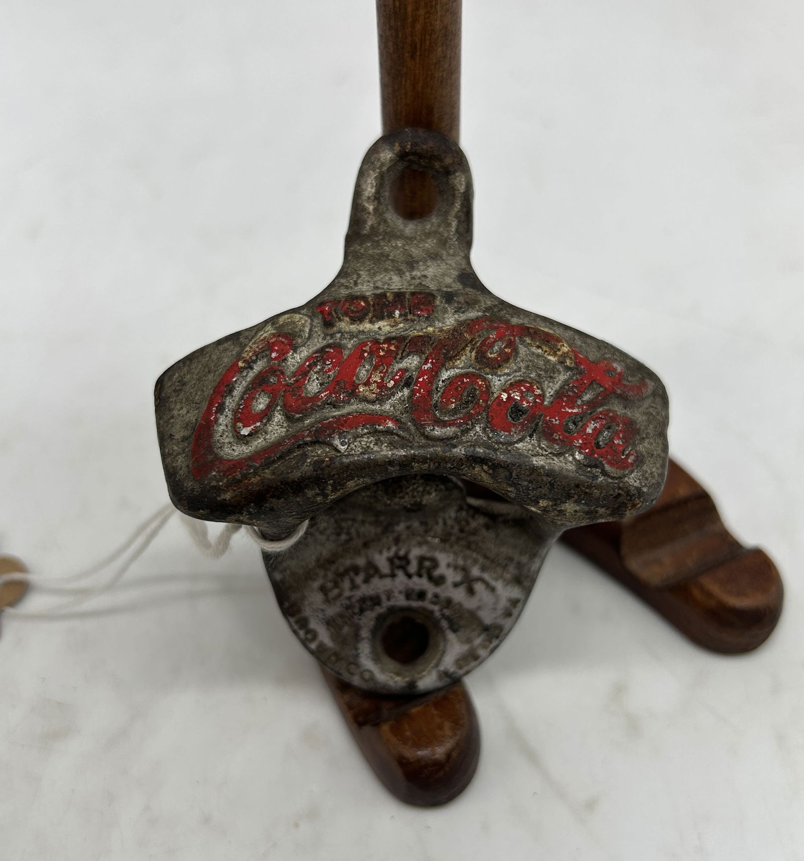 Coca-Cola Wall Mount Bottle Opener Cast Iron Starr X Brand: Coca-Cola Wall Mount Bottle Opener Cast Iron Starr X Brand. 3.25" by 2.75"