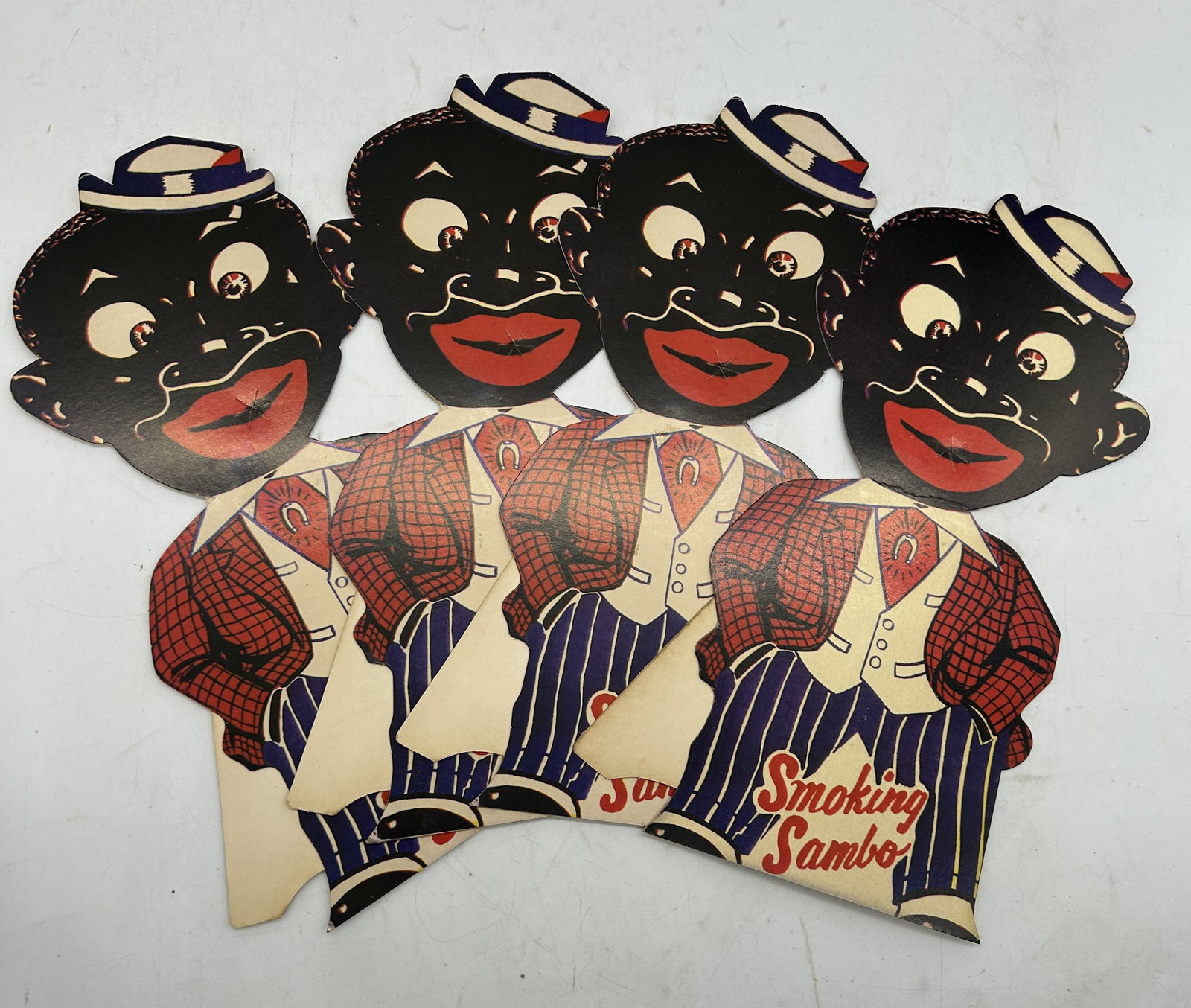 Smoking Sambo African American Store Stand Up Advertising (4): Smoking Sambo African American Store Stand Up Advertising (4). 10" tall.