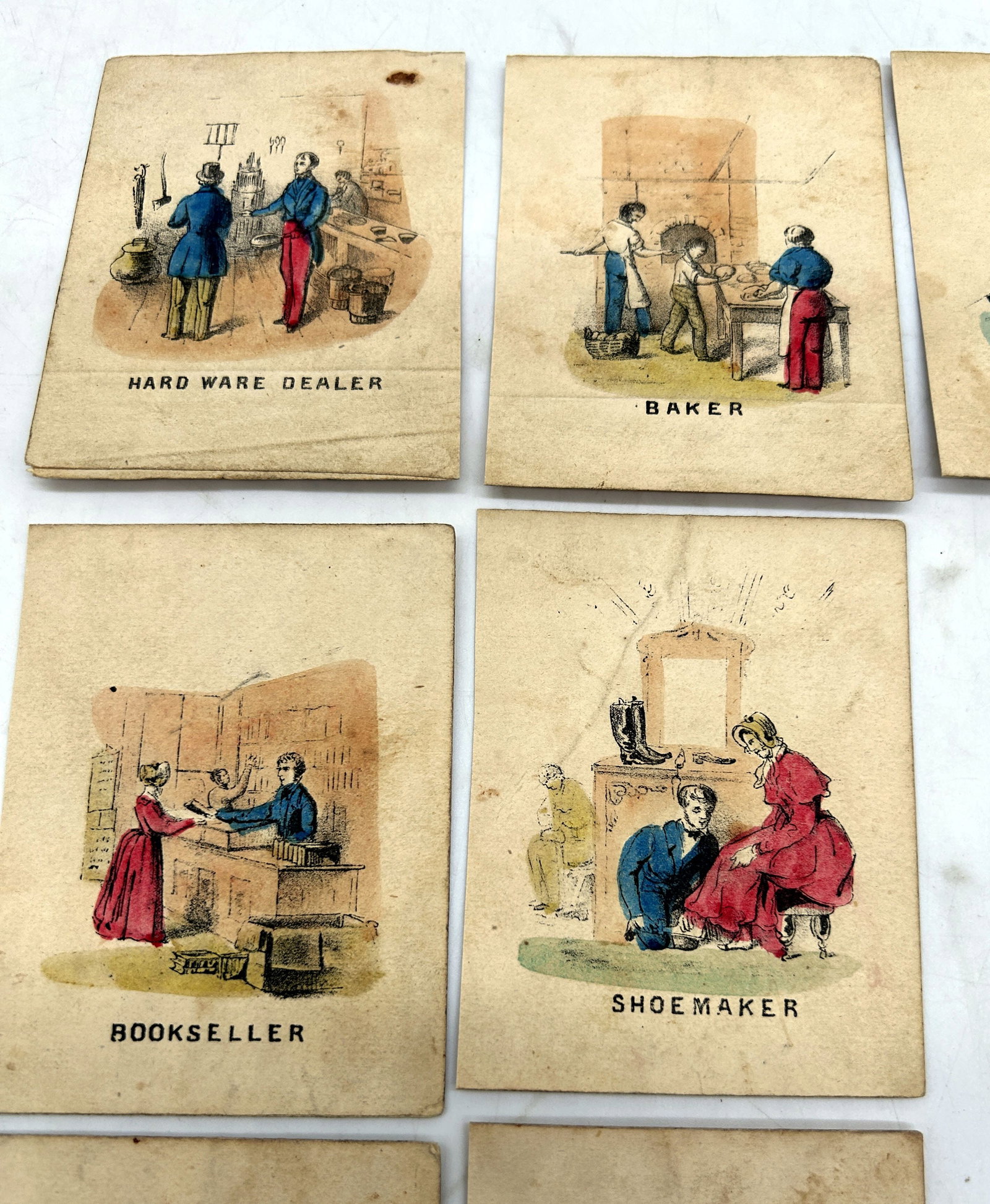 Early Parlor Game Cards Depicting Occupations of the Time (11): Early Parlor Game Cards Depicting Occupations of the Time (11).