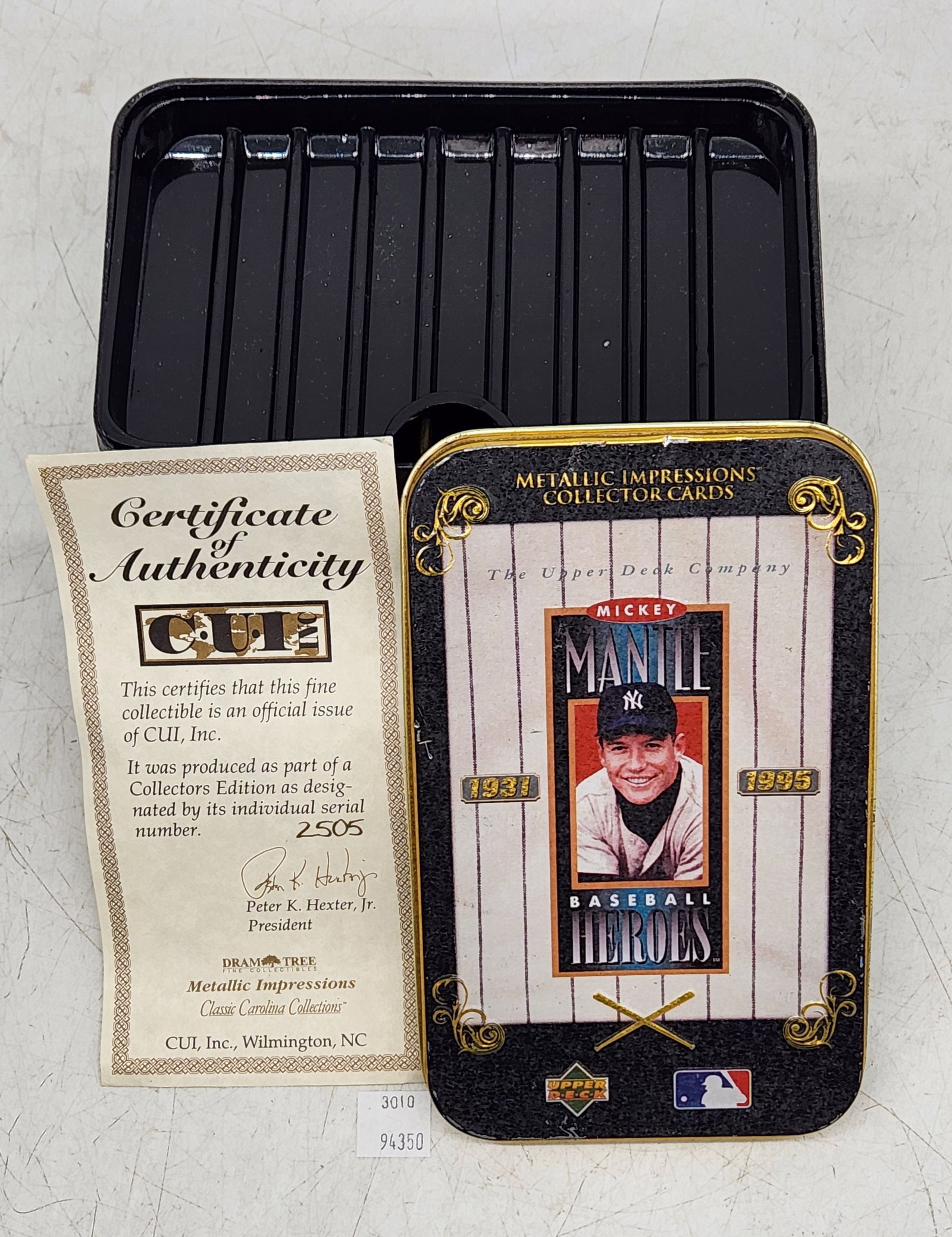 Tin Set - Upper Deck Mickey Mantle Baseball Heroes: Tin Set - Upper Deck Mickey Mantle Baseball Heroes.