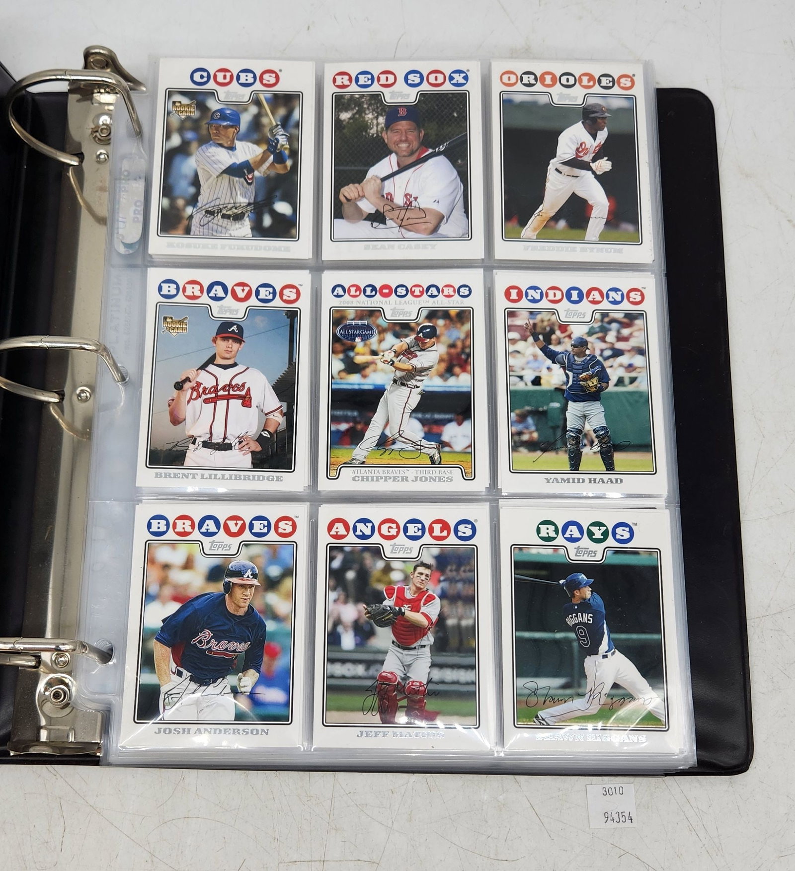 Binder Lot - 2008 Topps Baseball Set: Binder Lot - 2008 Topps Baseball Set.