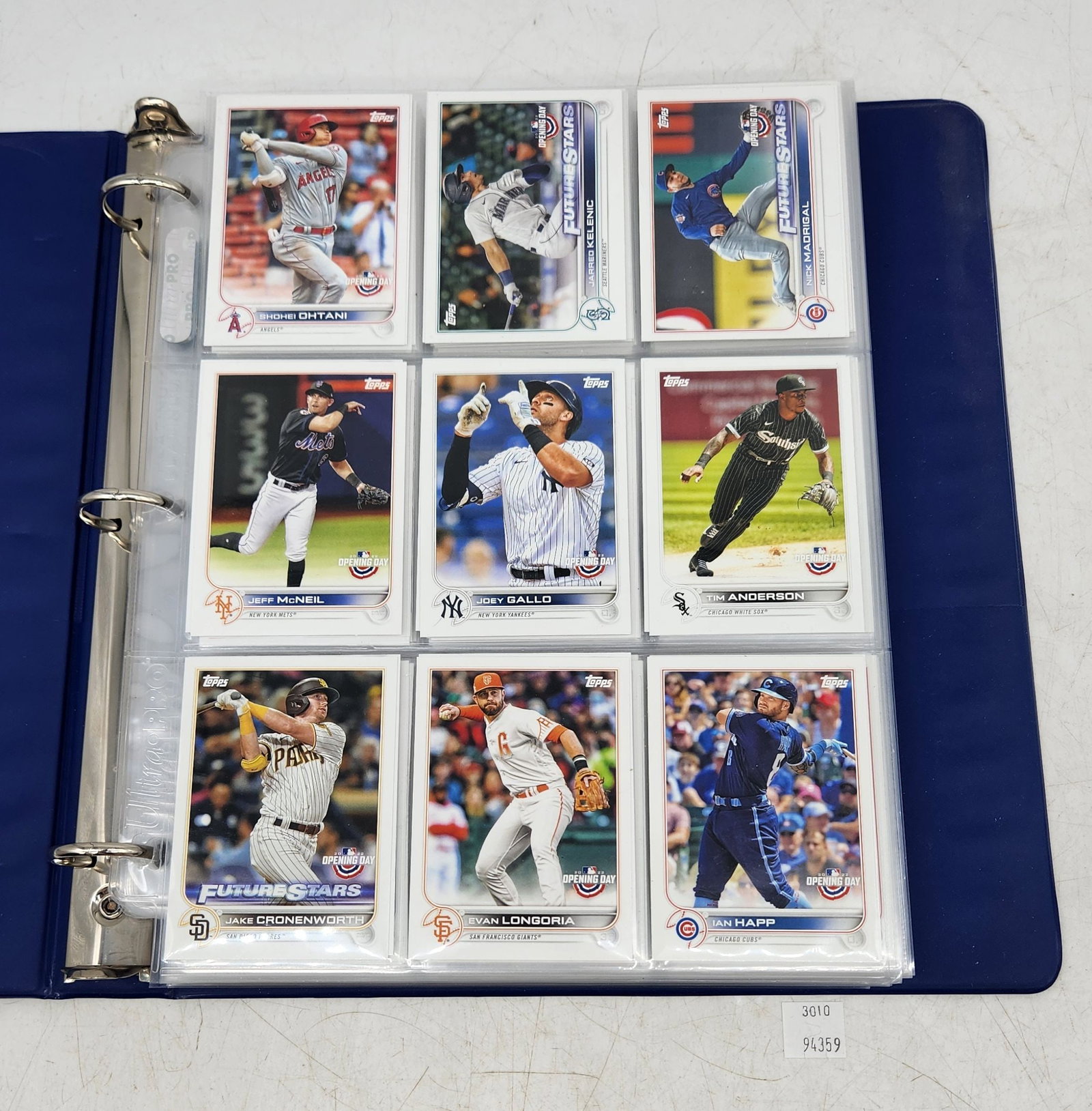 Binder Lot - 2022 Topps Series 1 Opening Day & Parallels: Binder Lot - 2022 Topps Series 1 Opening Day & Parallels.