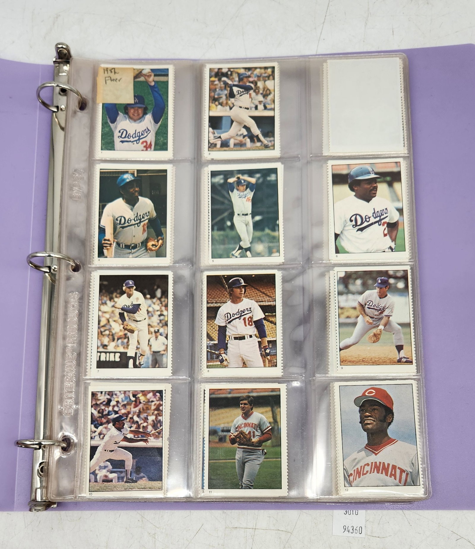 Binder Lot - Partial Set 1982 Fleer Stamps: Binder Lot - Partial Set 1982 Fleer Stamps.