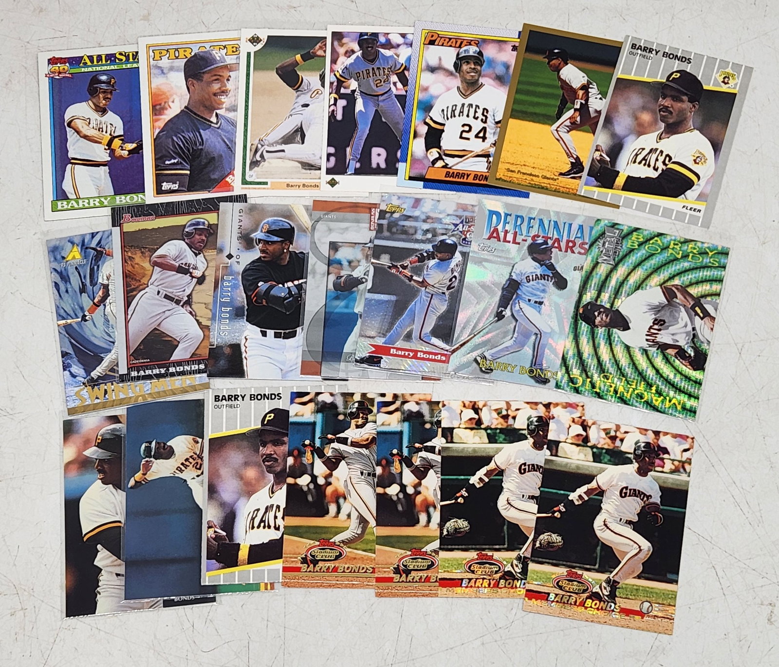 20 Cards Lot - Barry Bonds NRMT-MT: 20 Cards Lot - Barry Bonds NRMT-MT.