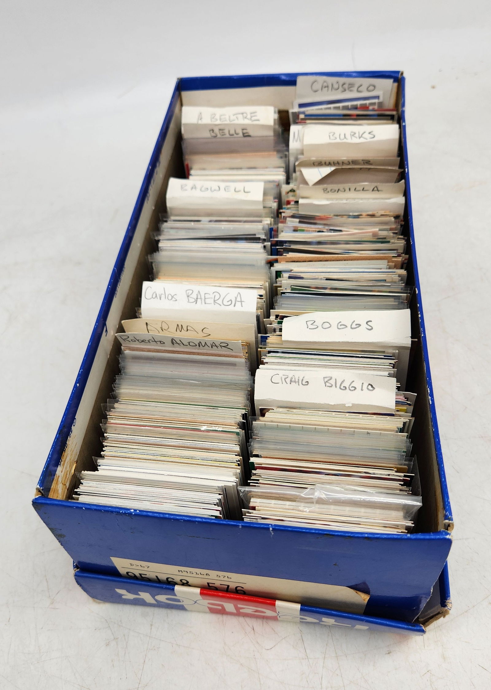 Shoebox of Cards Lot - Alomar to Canseco (Reebok Box): Shoebox of Cards Lot - Alomar to Canseco (Reebok Box).