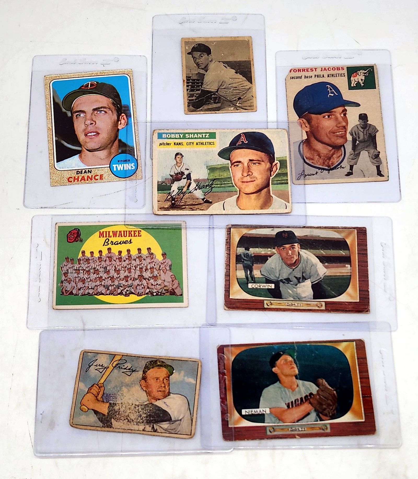 Grouping - Asst'd 1950's Baseball Cards: Grouping - Asst'd 1950's Baseball Cards.