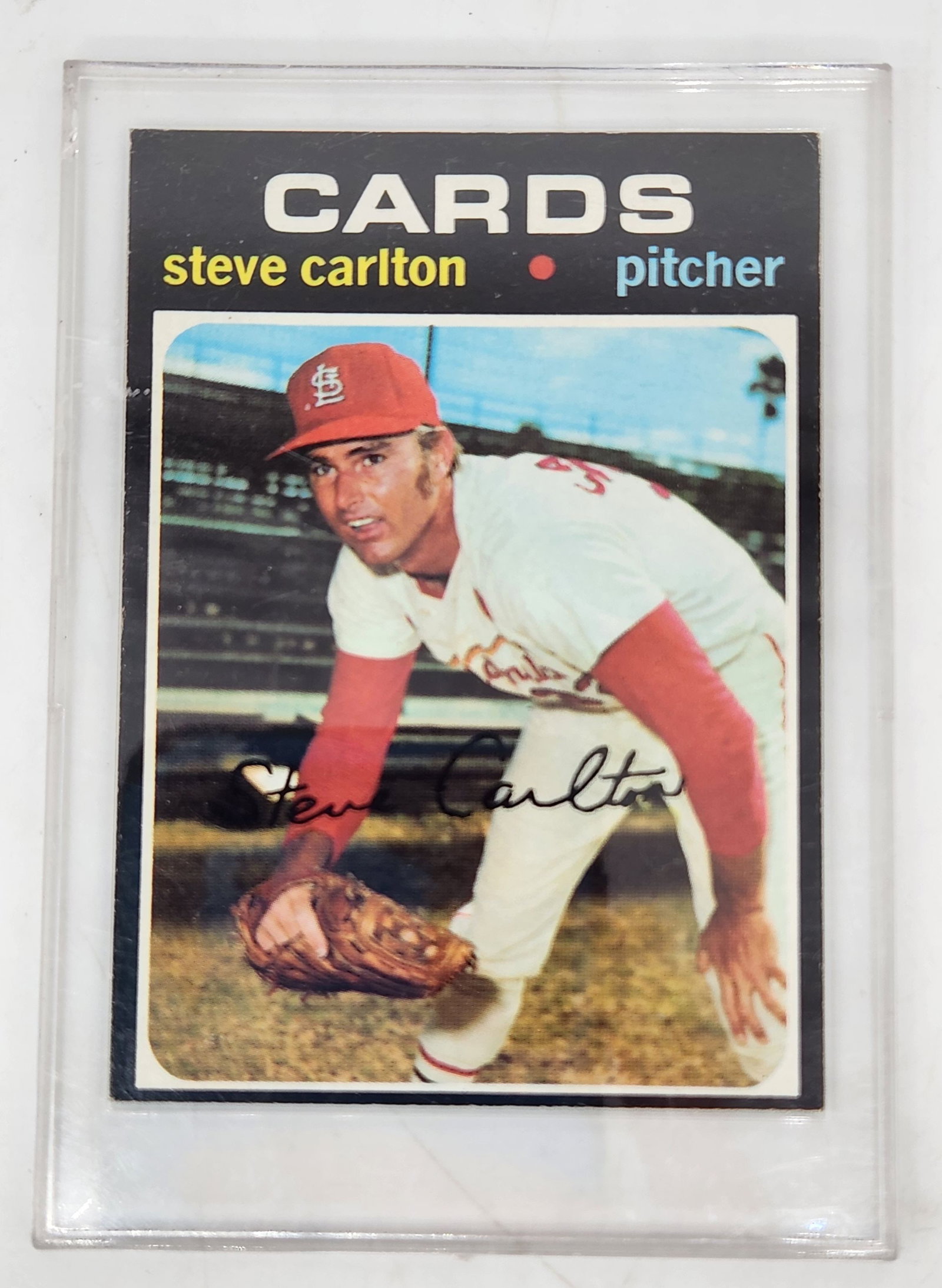 1971 Topps Baseball Steve Carlton EX: 1971 Topps Baseball Steve Carlton EX.
