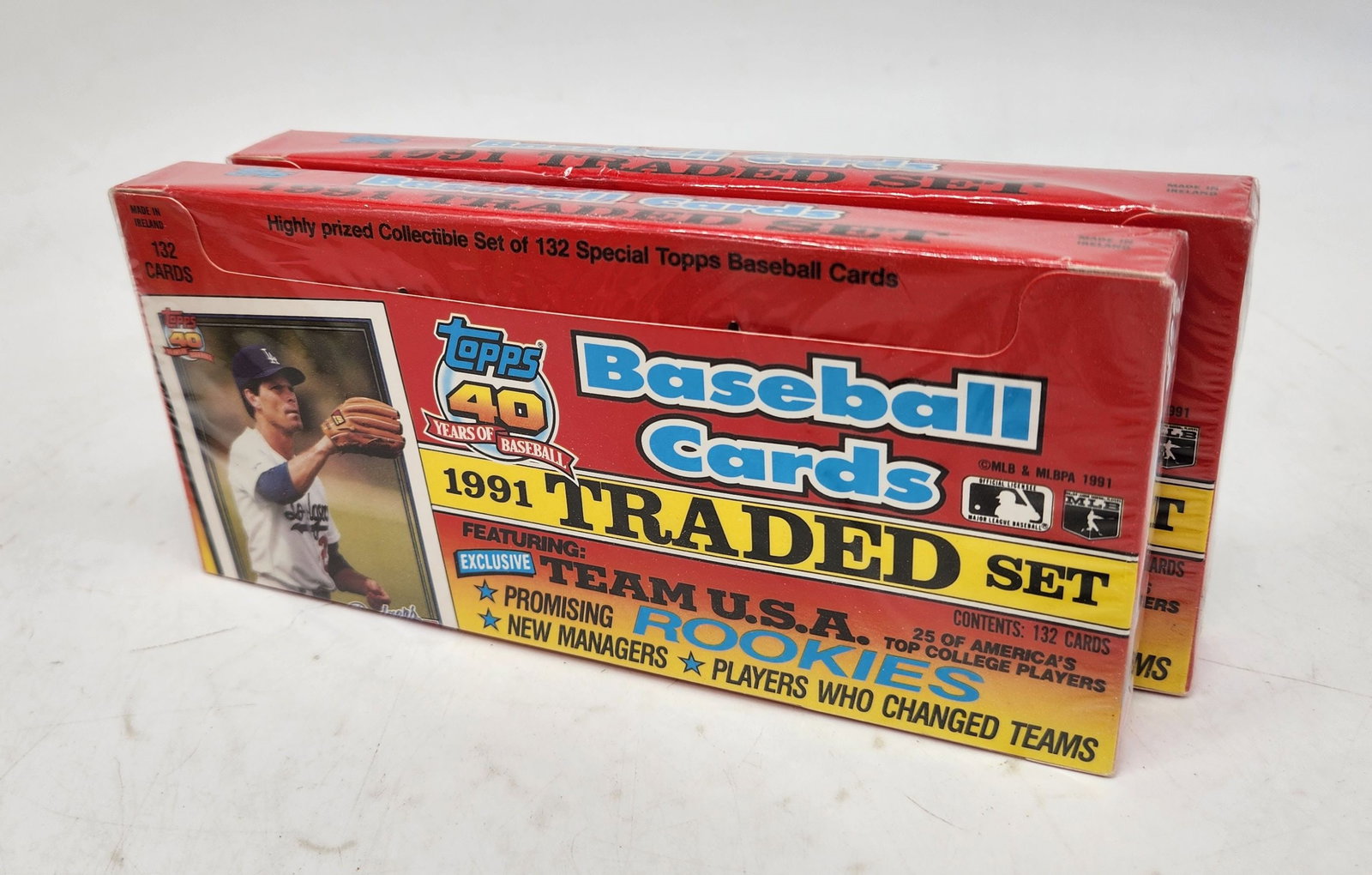 NOS - 1991 Topps Baseball Traded Sets (2): NOS - 1991 Topps Baseball Traded Sets (2).