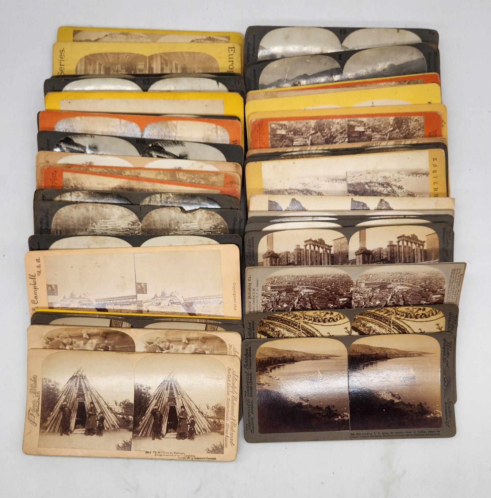 Antique Stereoview Card Lot - Underwood & Underwood, Keystone (1 of 6)